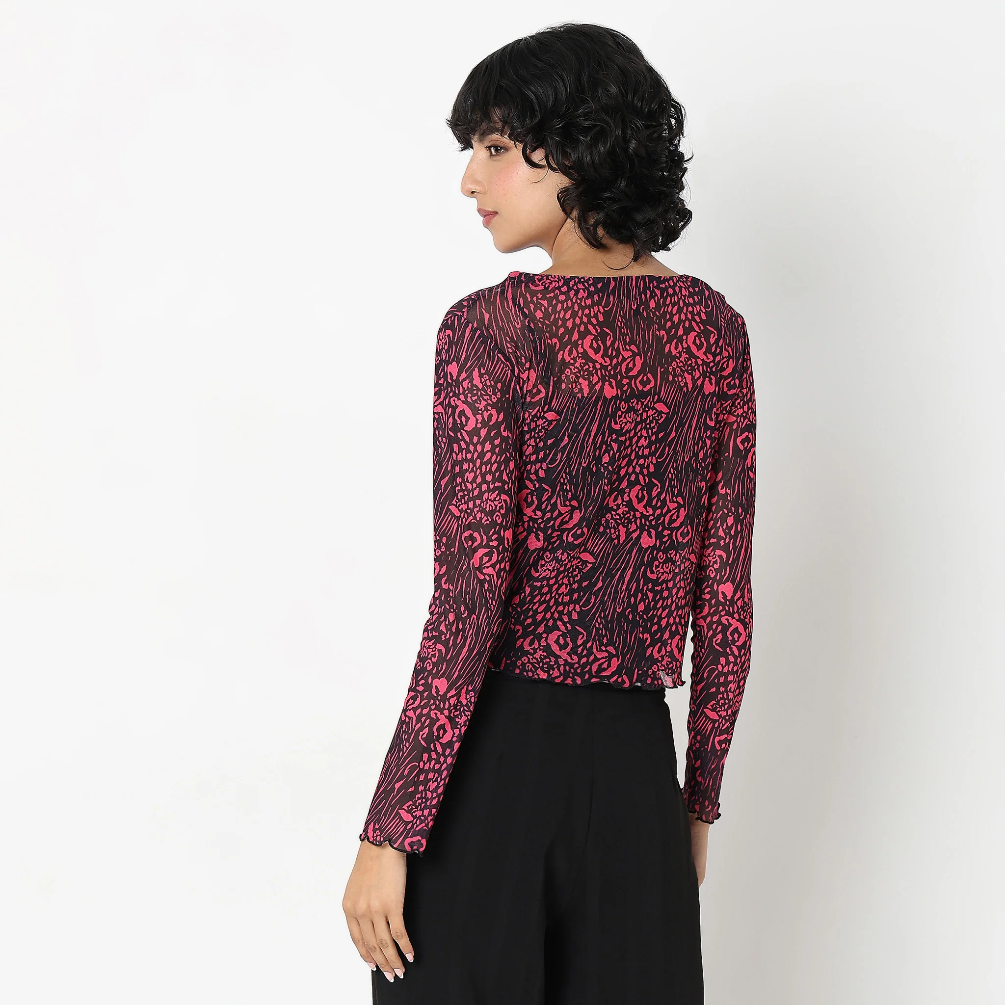 Slim Fit Printed Top - Image 3