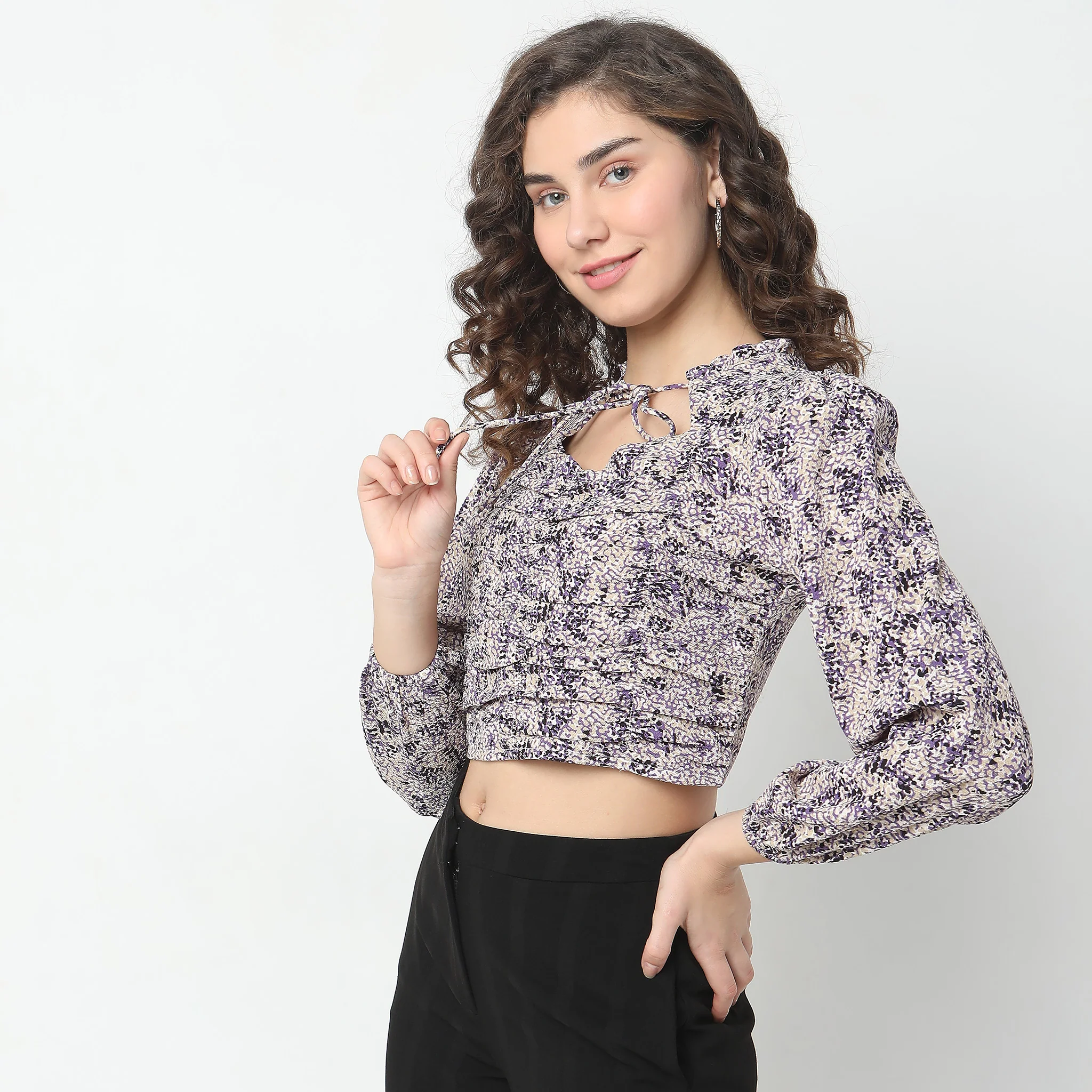 Slim Fit Printed Top - Image 5