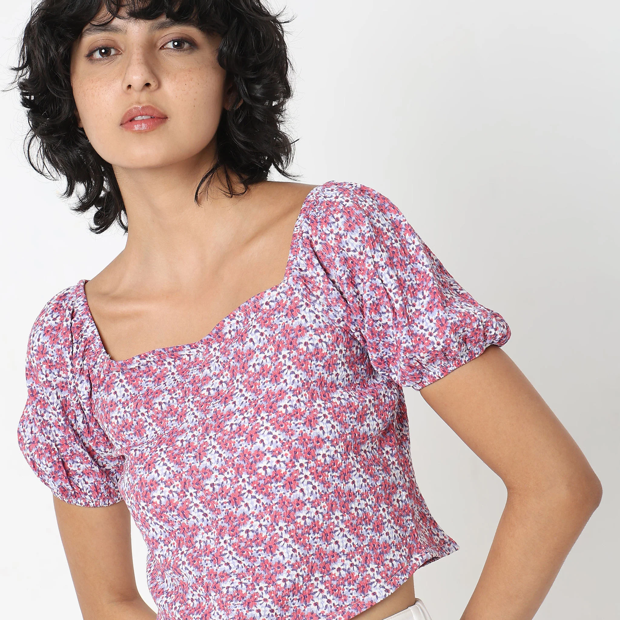 Slim Fit Printed Top - Image 4