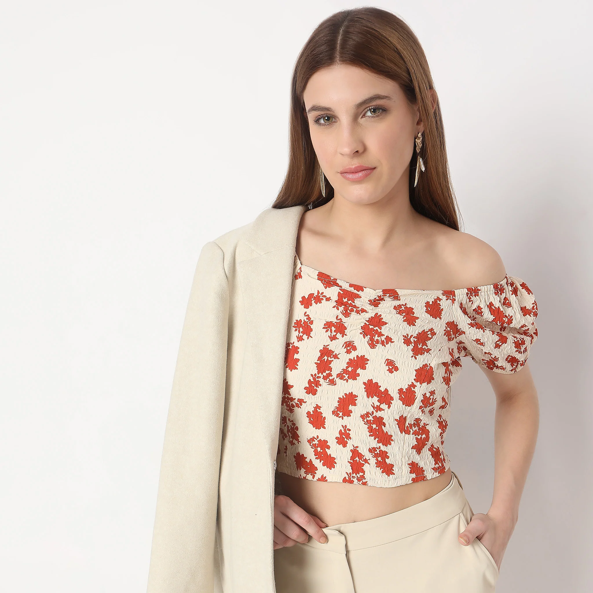 Slim Fit Printed Top - Image 2