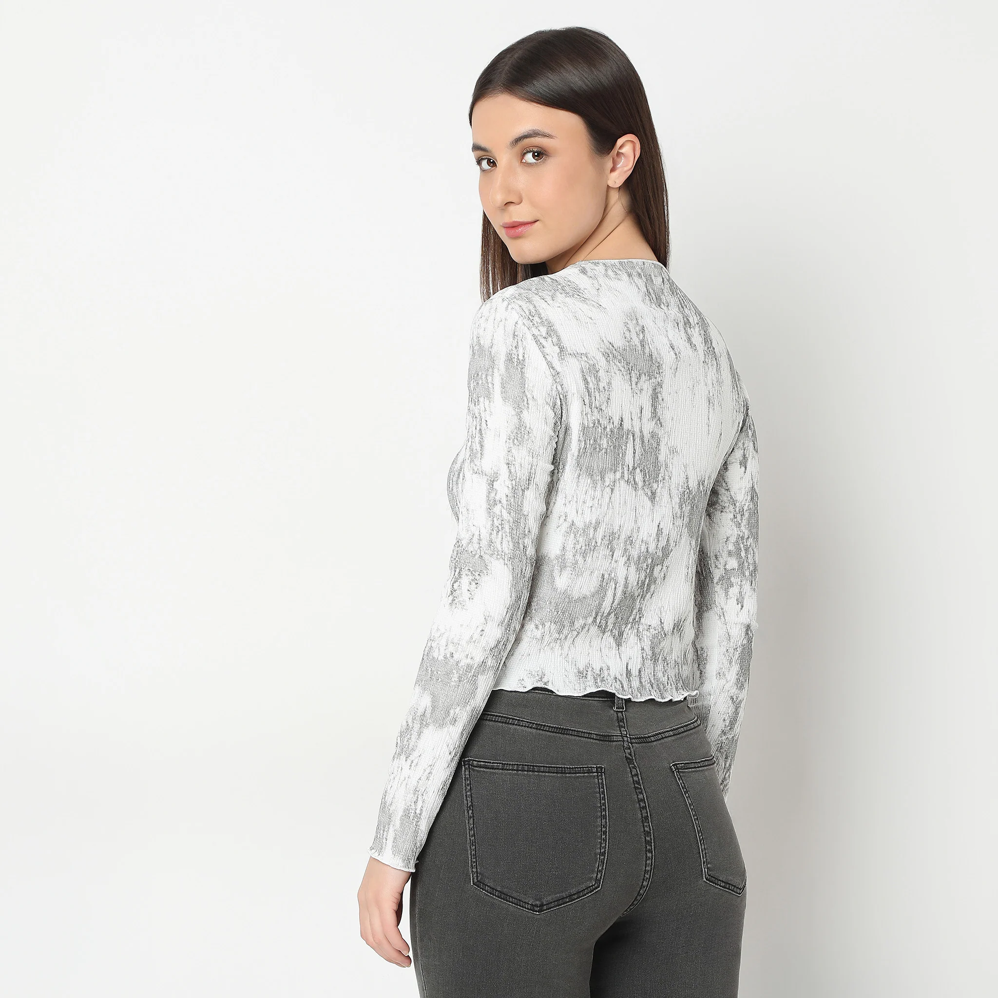 Slim Fit Printed Top - Image 3