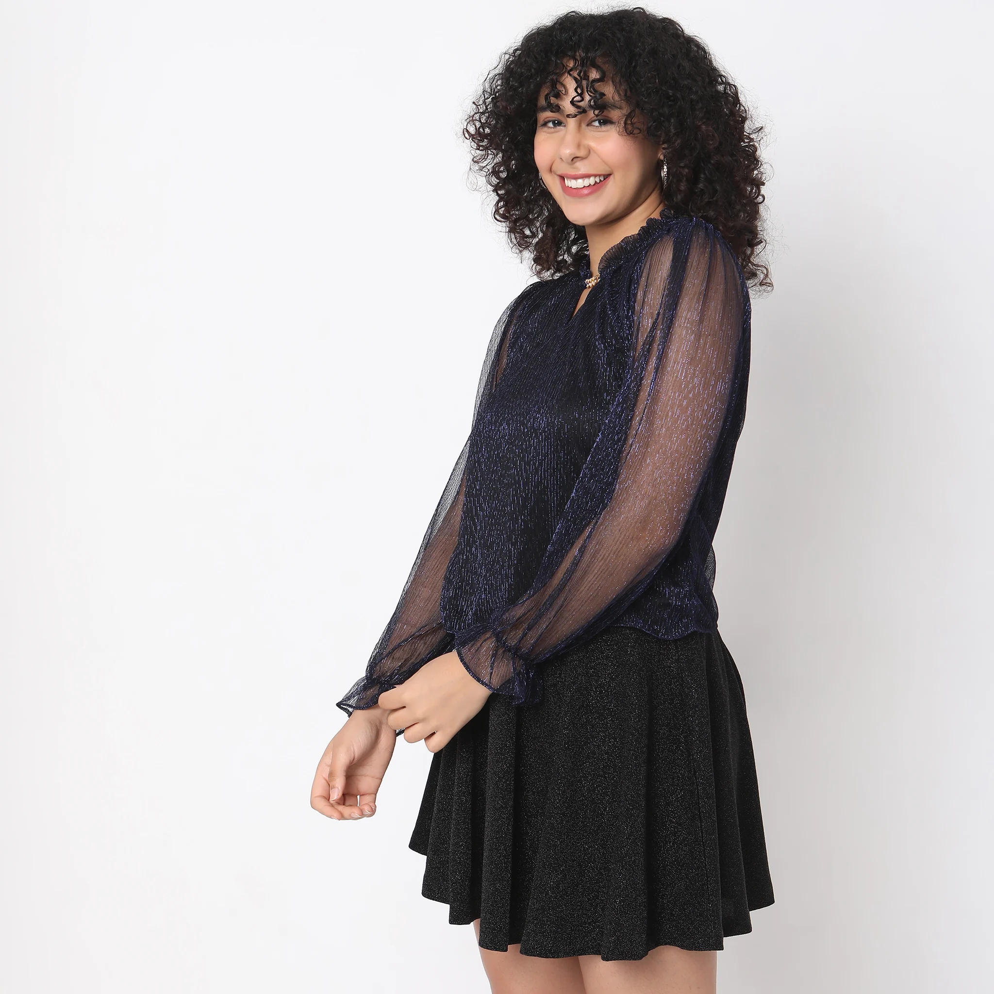 Slim Fit Self Top - Image 5
