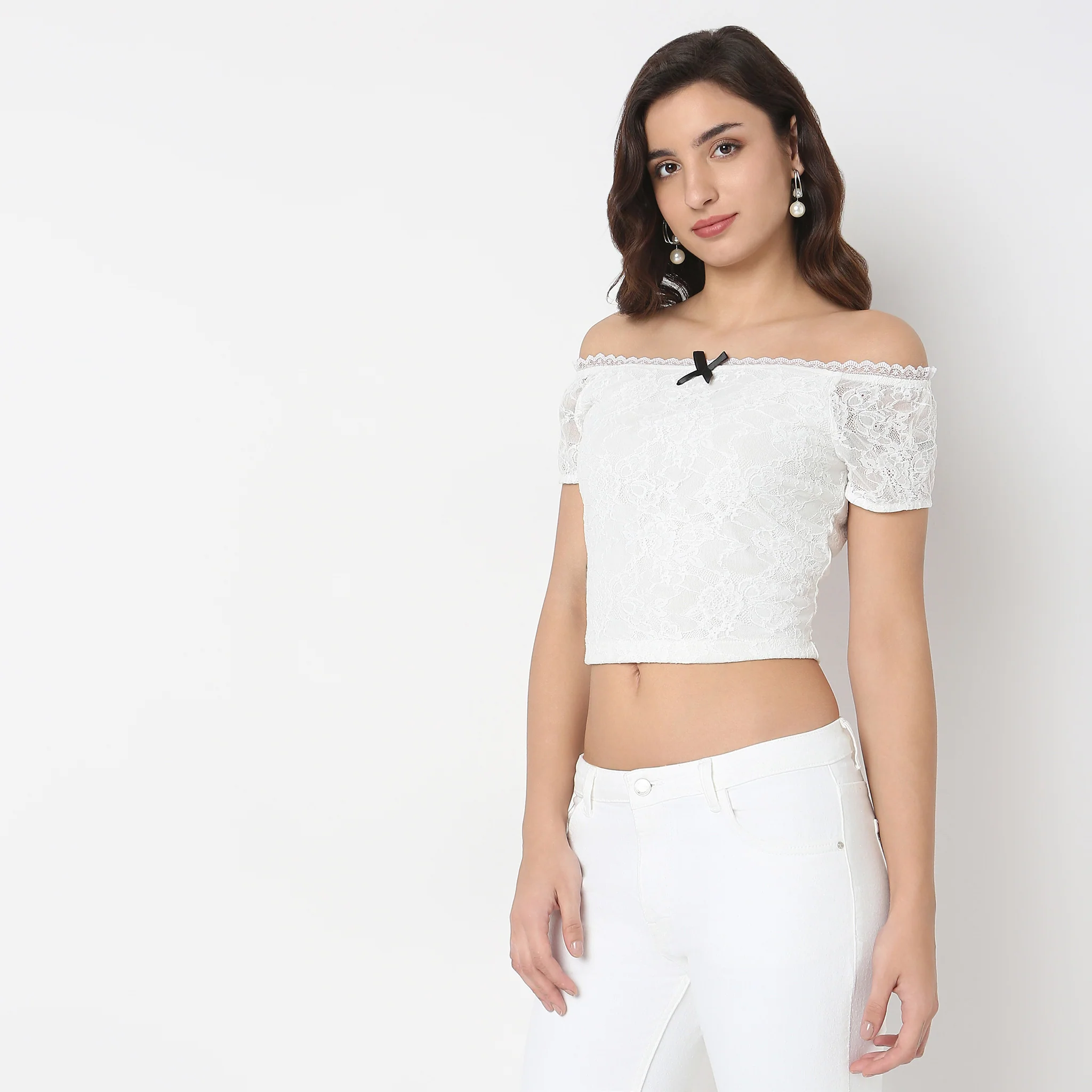 Slim Fit Solid Crop Top - Image 5