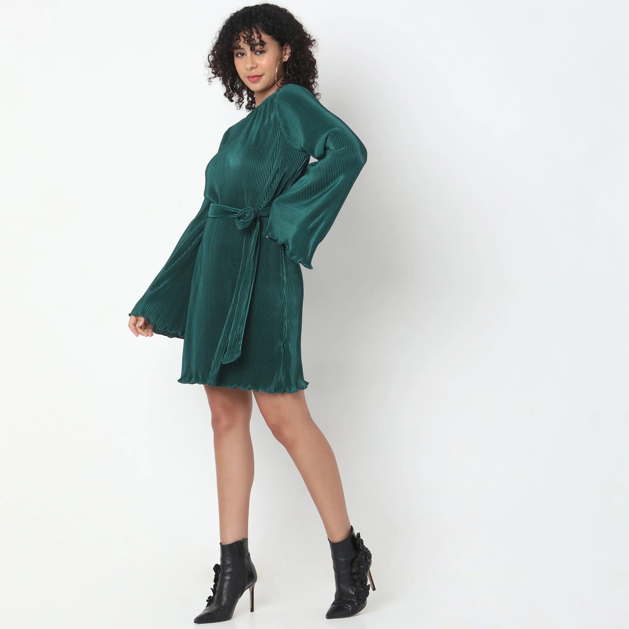 Slim Fit Solid Dress - Image 10