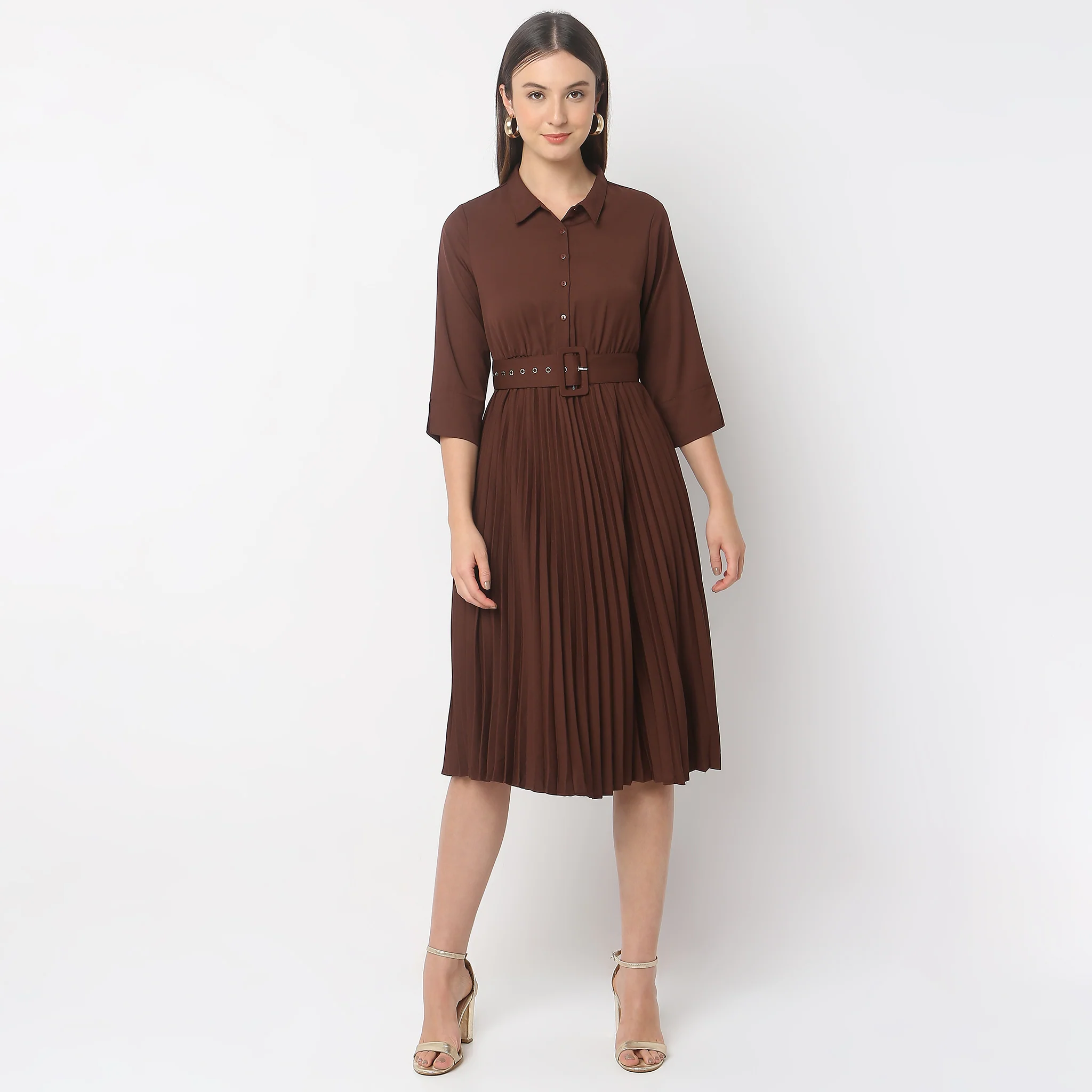 Slim Fit Solid Dress - Image 2