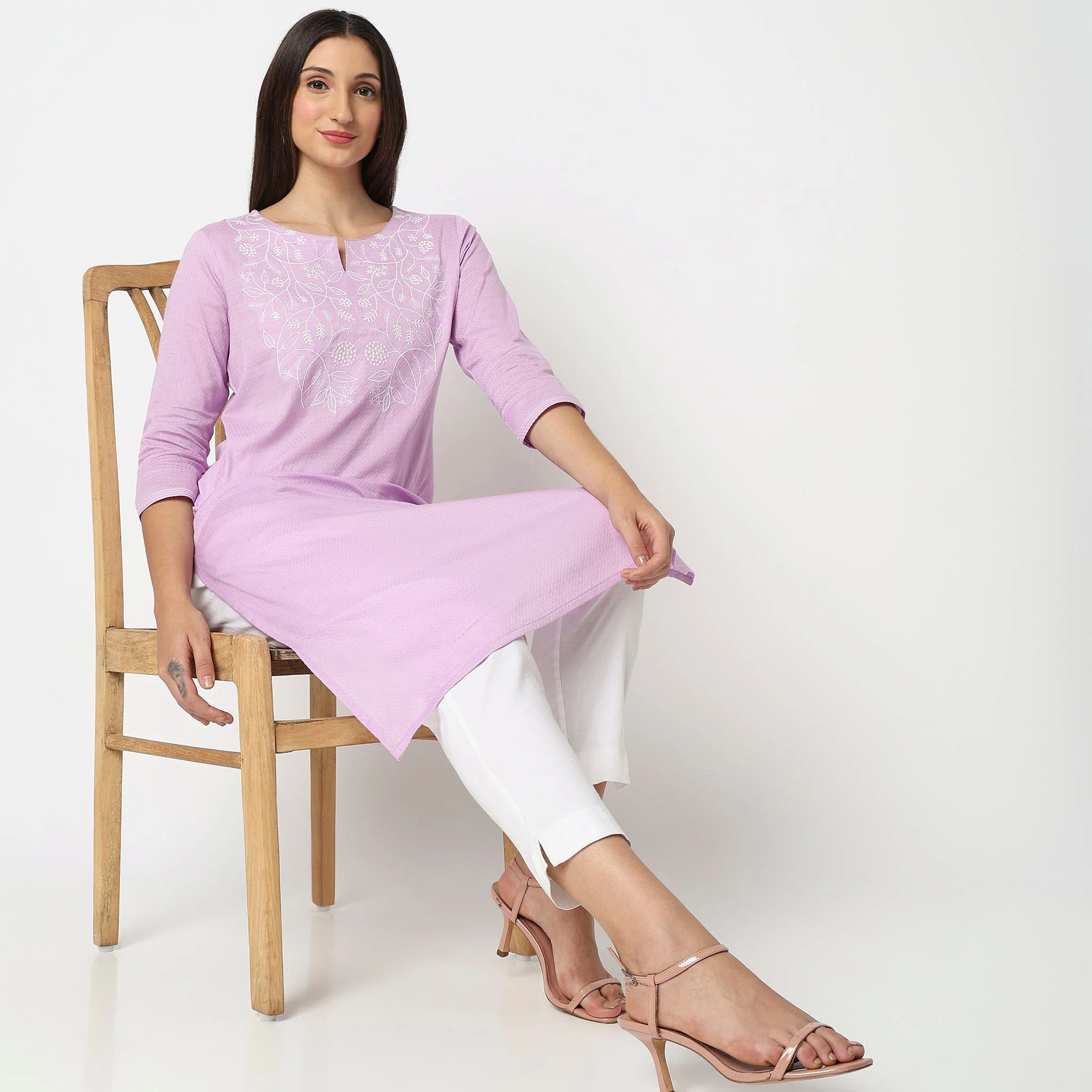 Slim Fit Solid Ethnic Snug Pants - Image 16