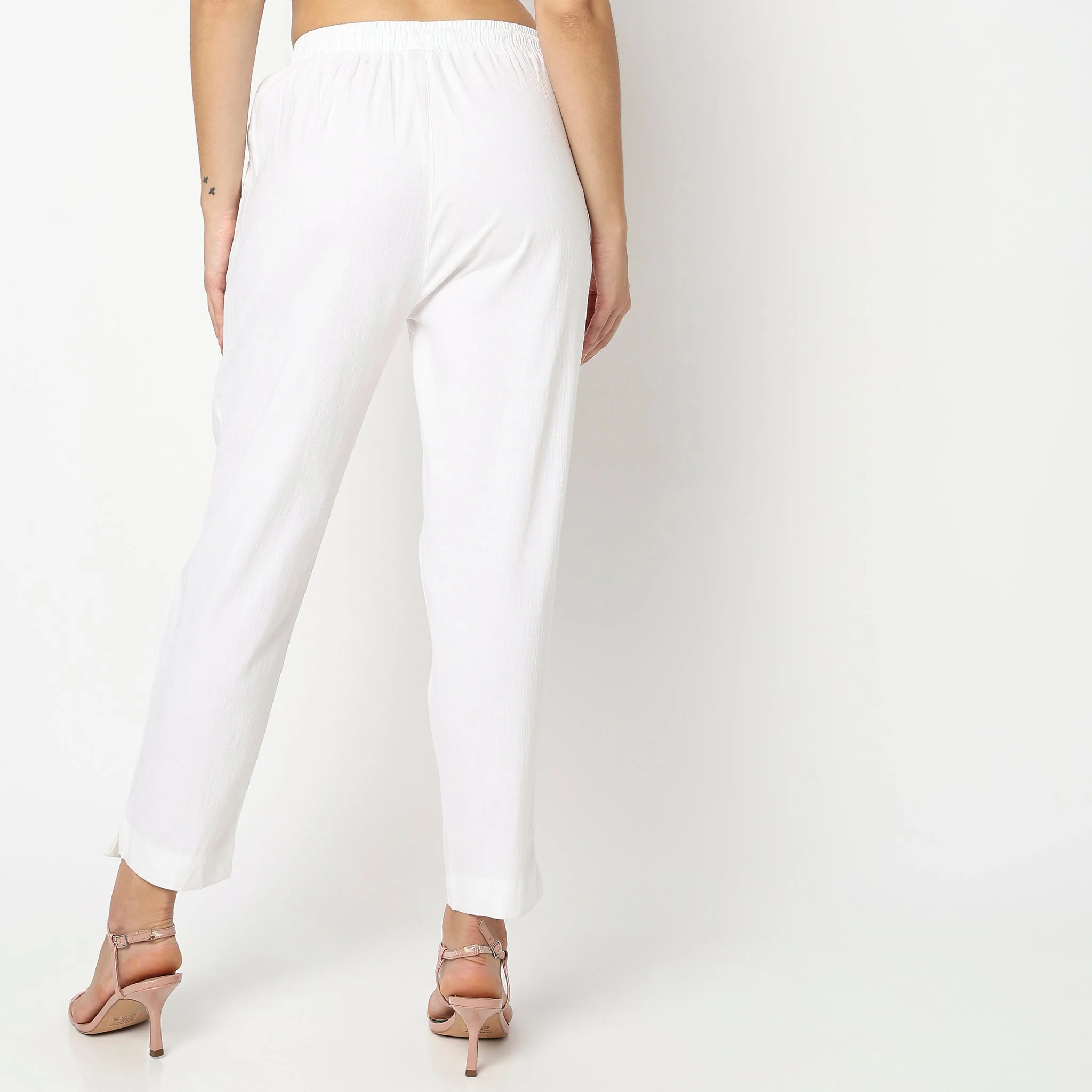 Slim Fit Solid Ethnic Snug Pants - Image 20