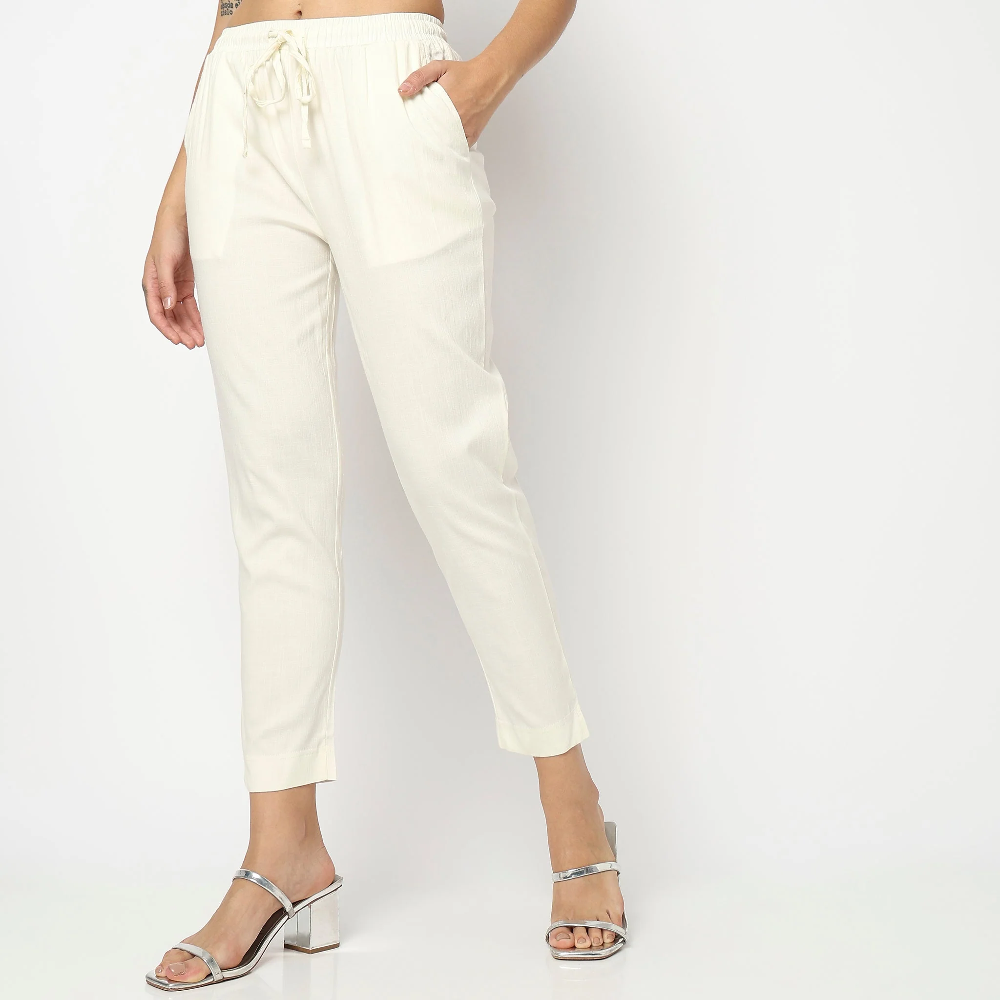 Slim Fit Solid Ethnic Snug Pants - Image 28