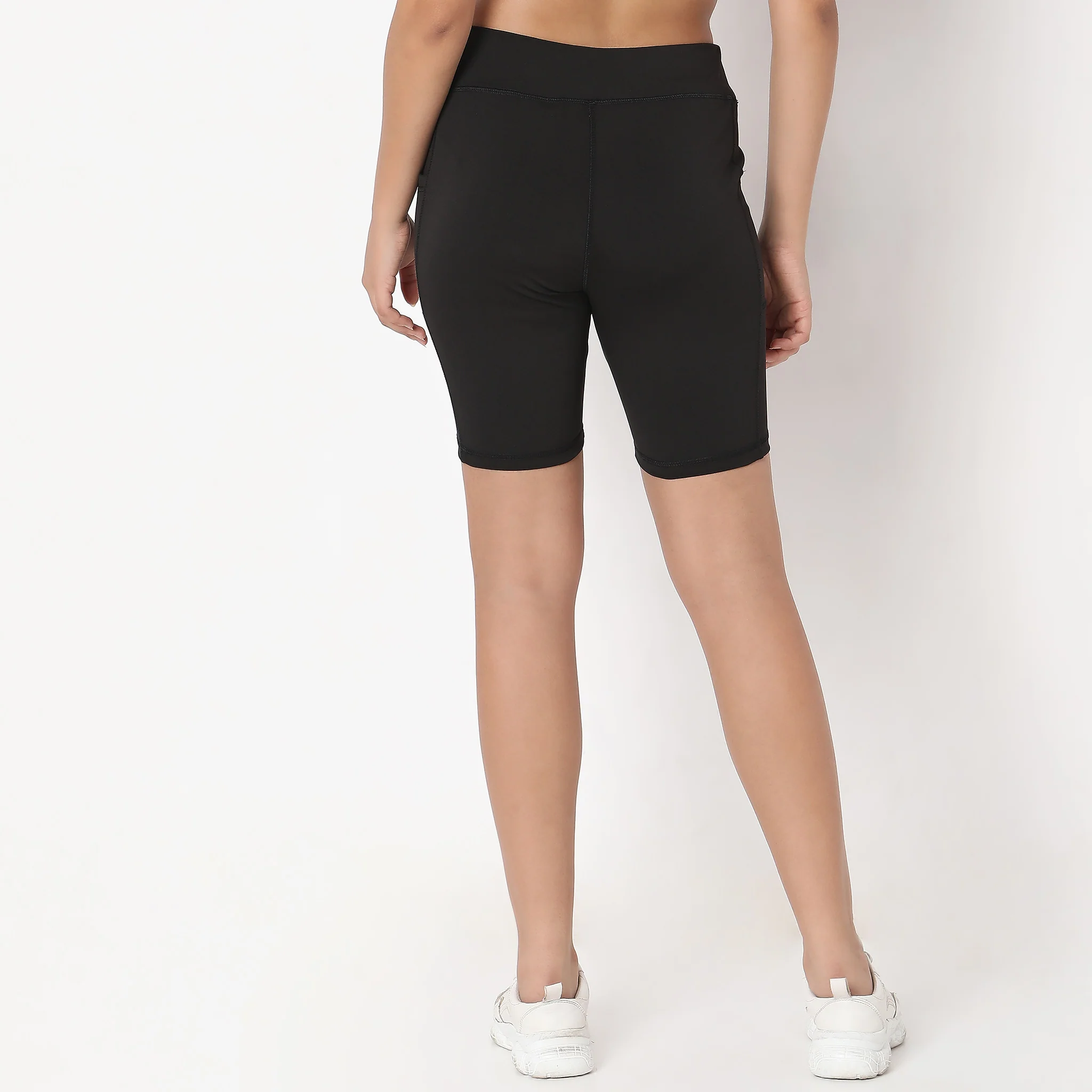 Air Dry Slim Fit Solid High Rise Shorts - Image 3