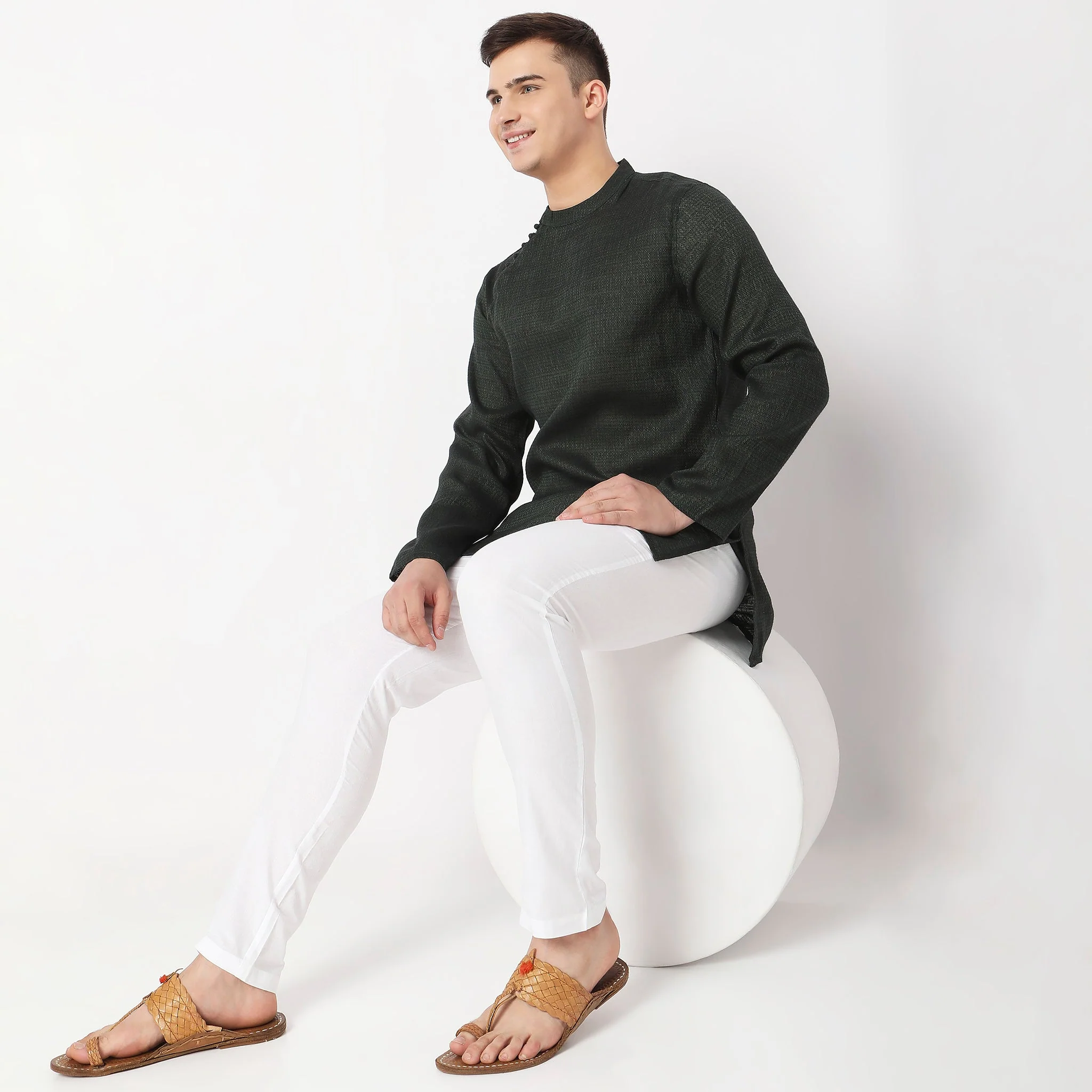 Mid Rise Ankle Length Ethnic Pant - Image 6