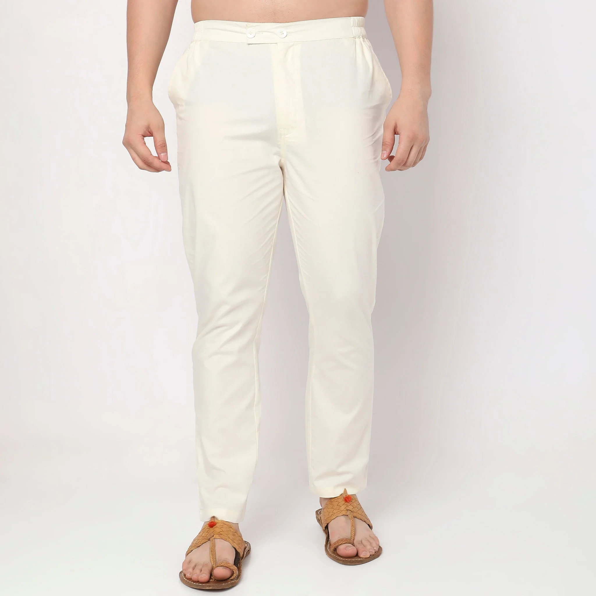 Perfect Ethnic Pants To Pair With Kurtas And Kurta-Shirts - Slim Fit Mid Rise Trousers - Image 12