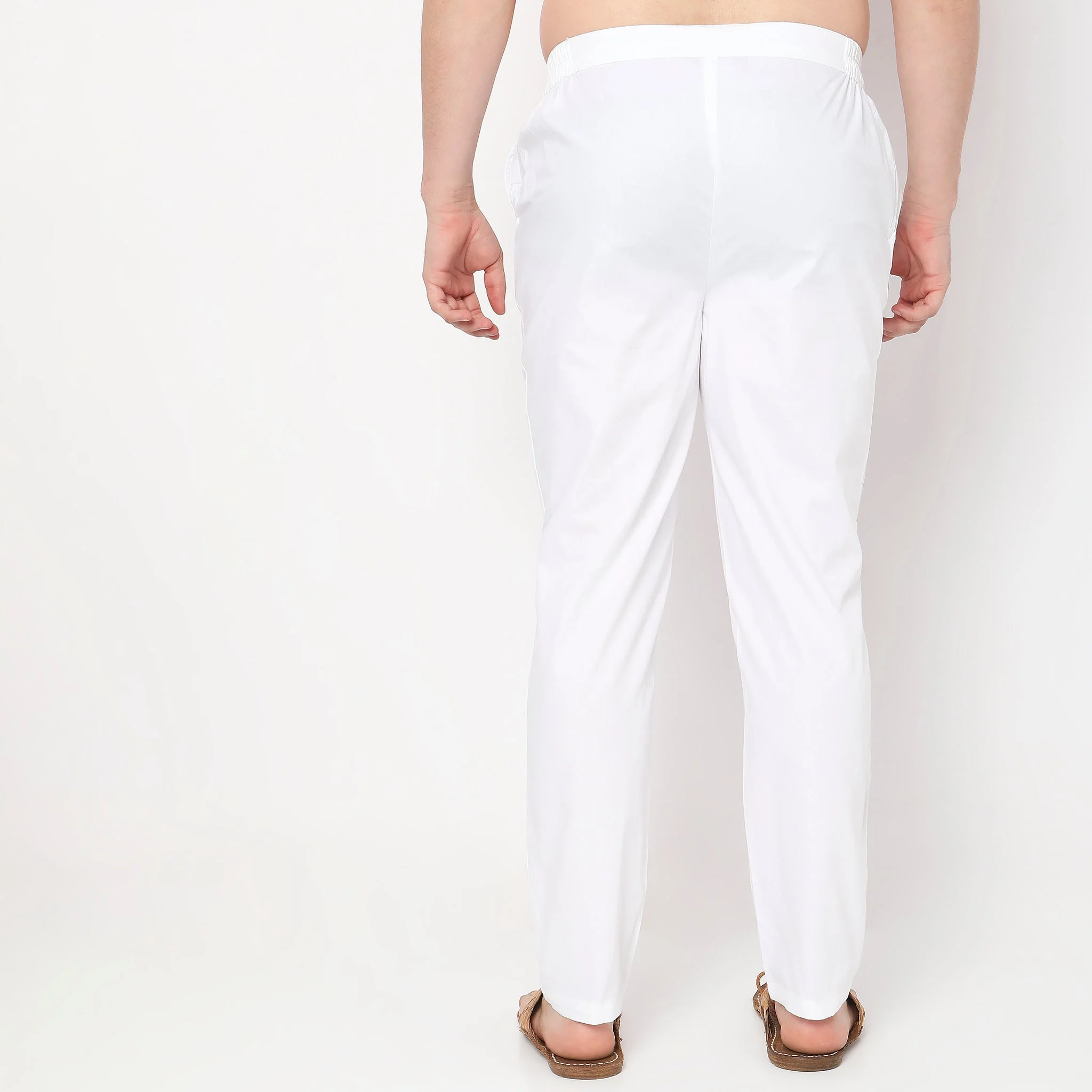 Perfect Ethnic Pants To Pair With Kurtas And Kurta-Shirts - Slim Fit Mid Rise Trousers - Image 19