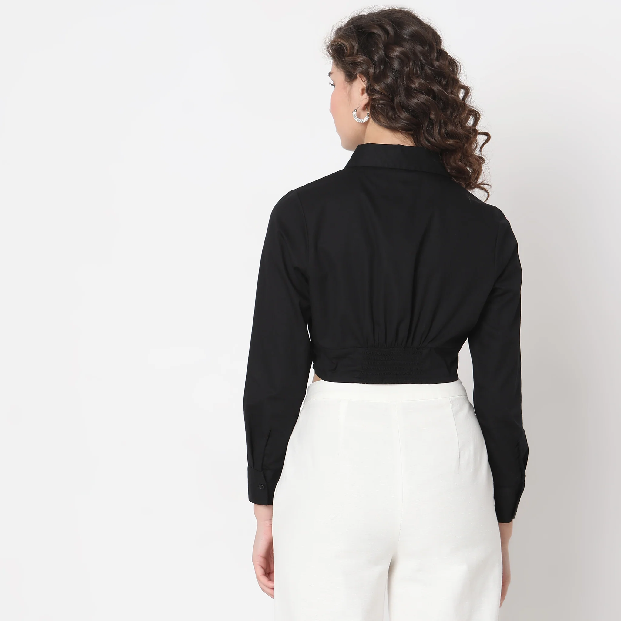 Slim Fit Solid Shirt - Image 3
