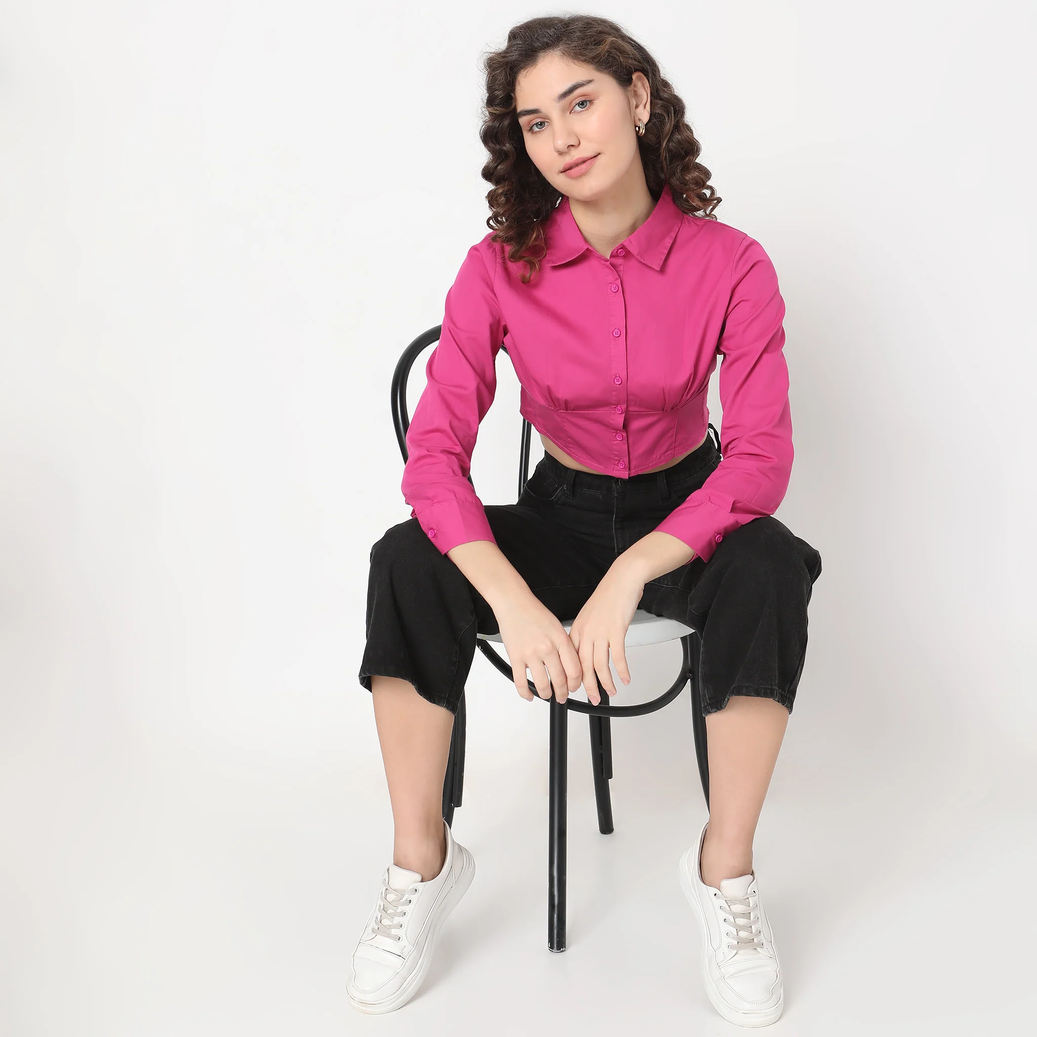 Slim Fit Solid Shirt - Image 6