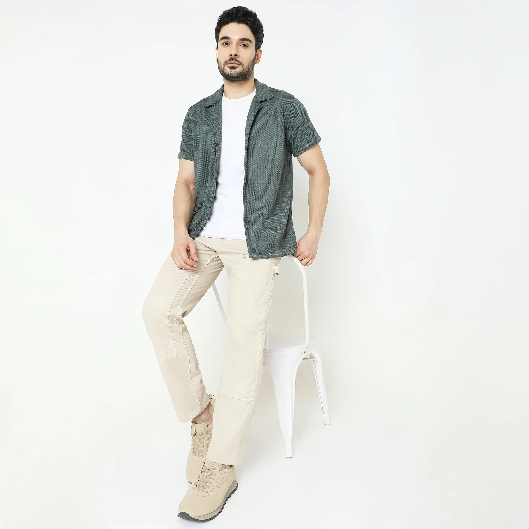 Slim Fit Solid Shirt - Image 6