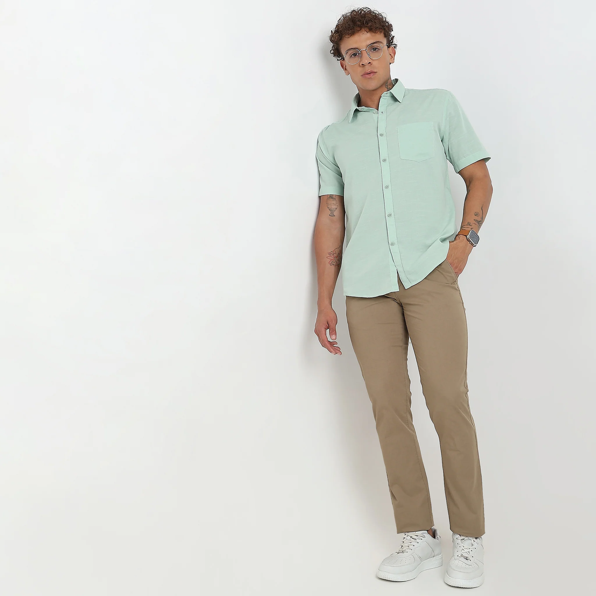 Slim Fit Solid Shirt