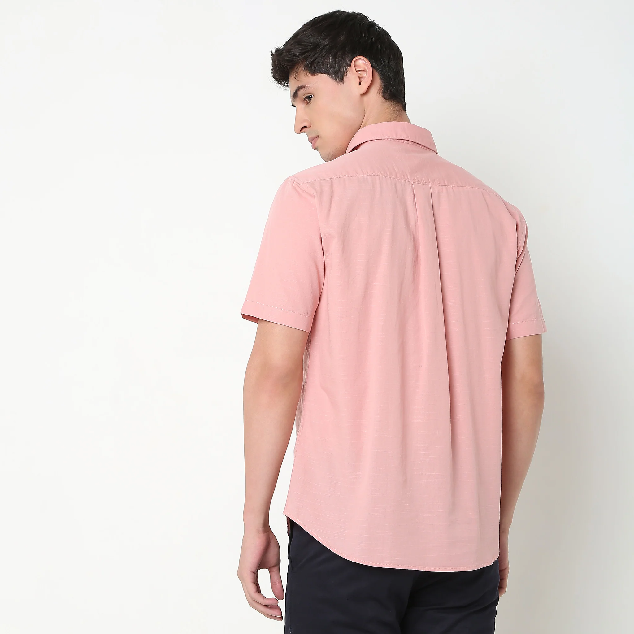 Slim Fit Solid Shirt - Image 13