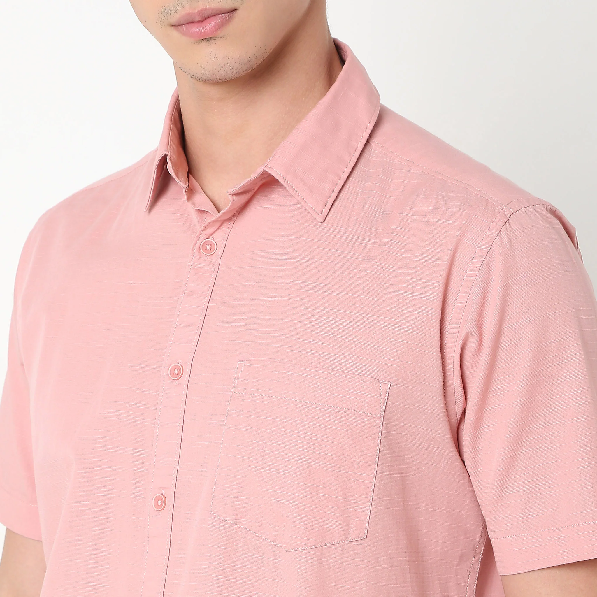 Slim Fit Solid Shirt - Image 14