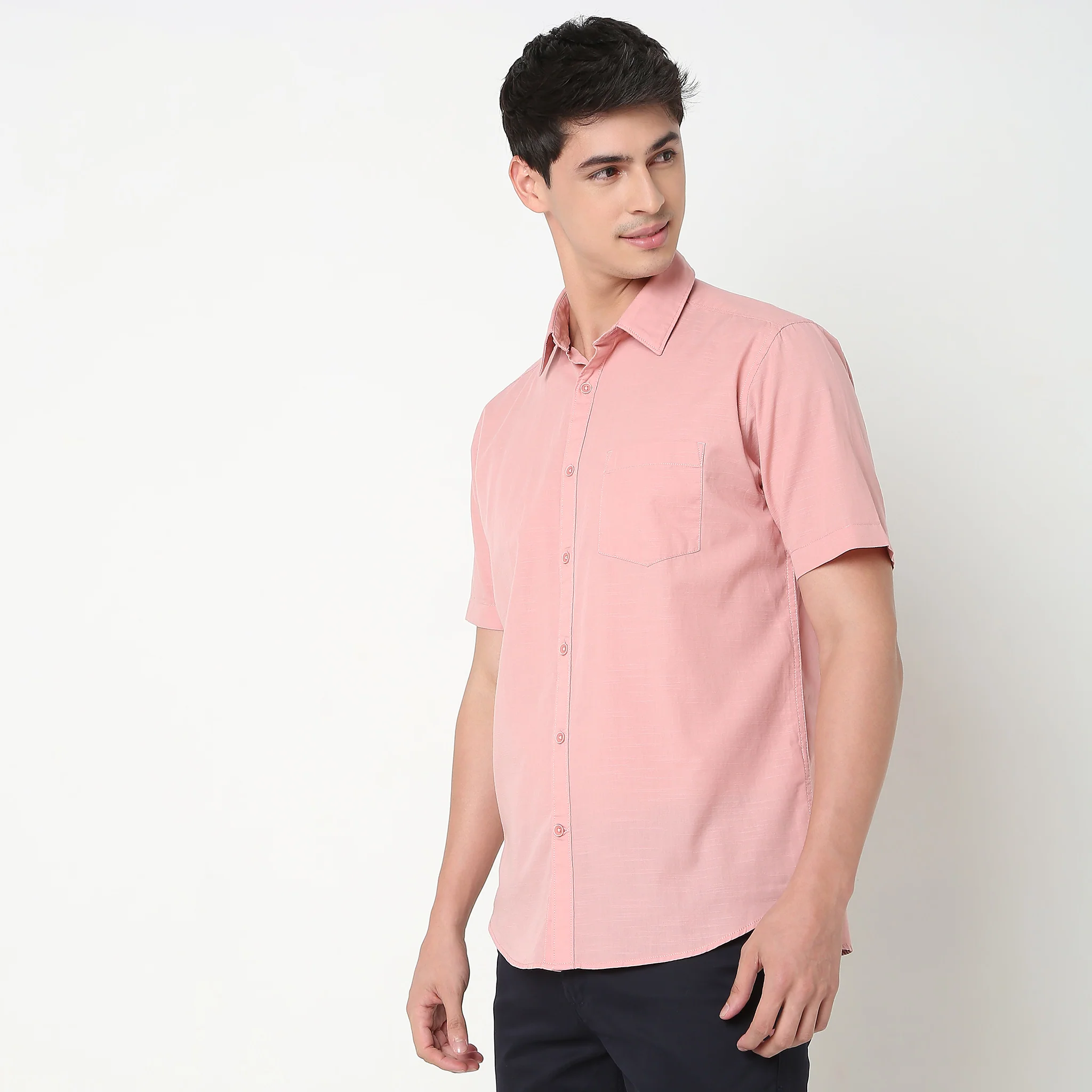 Slim Fit Solid Shirt - Image 15