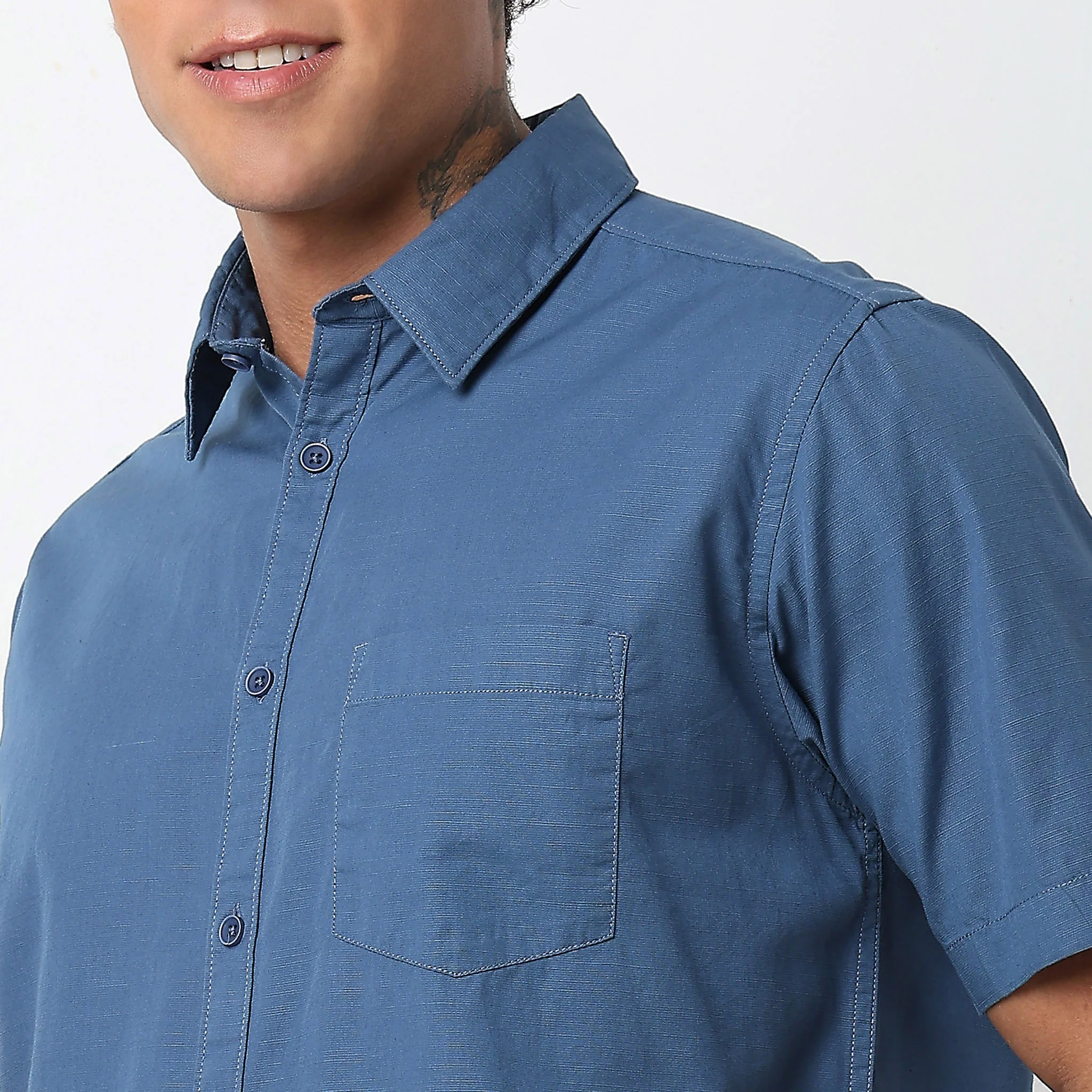Slim Fit Solid Shirt - Image 24
