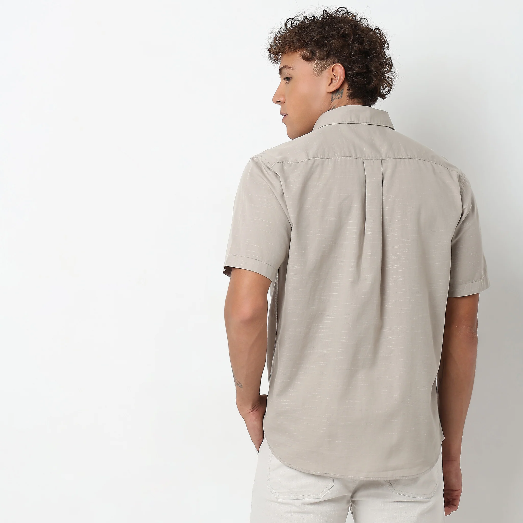 Slim Fit Solid Shirt - Image 28