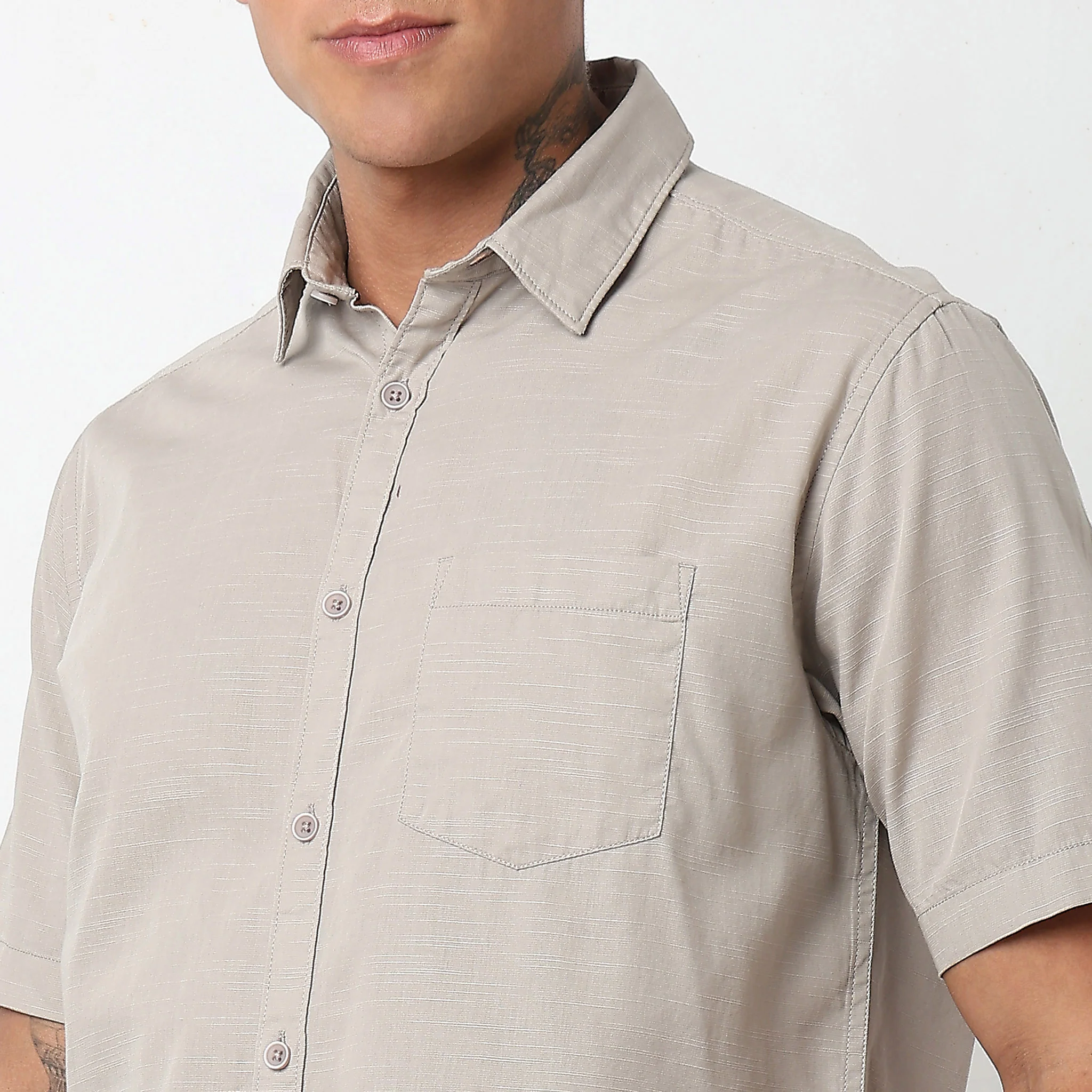 Slim Fit Solid Shirt - Image 29