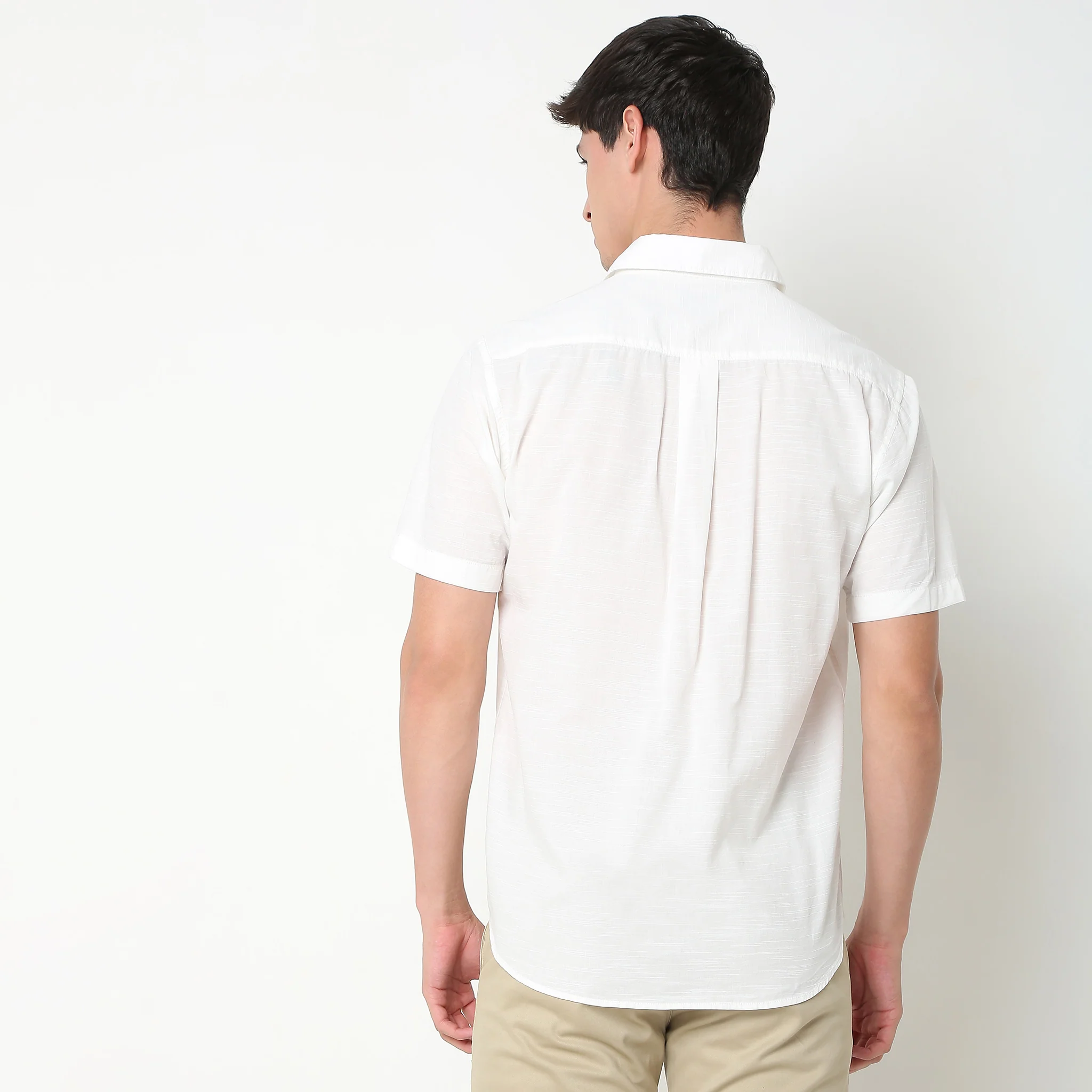 Slim Fit Solid Shirt - Image 8