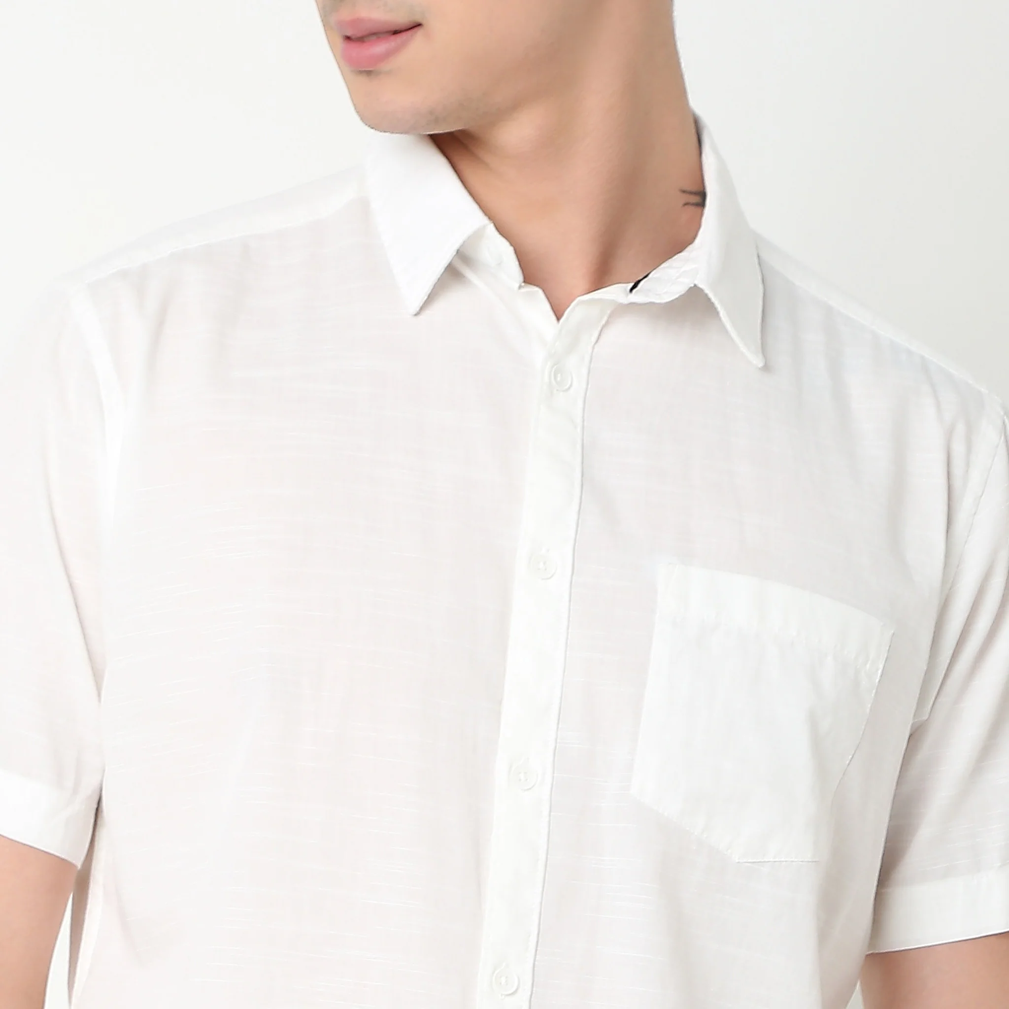 Slim Fit Solid Shirt - Image 9