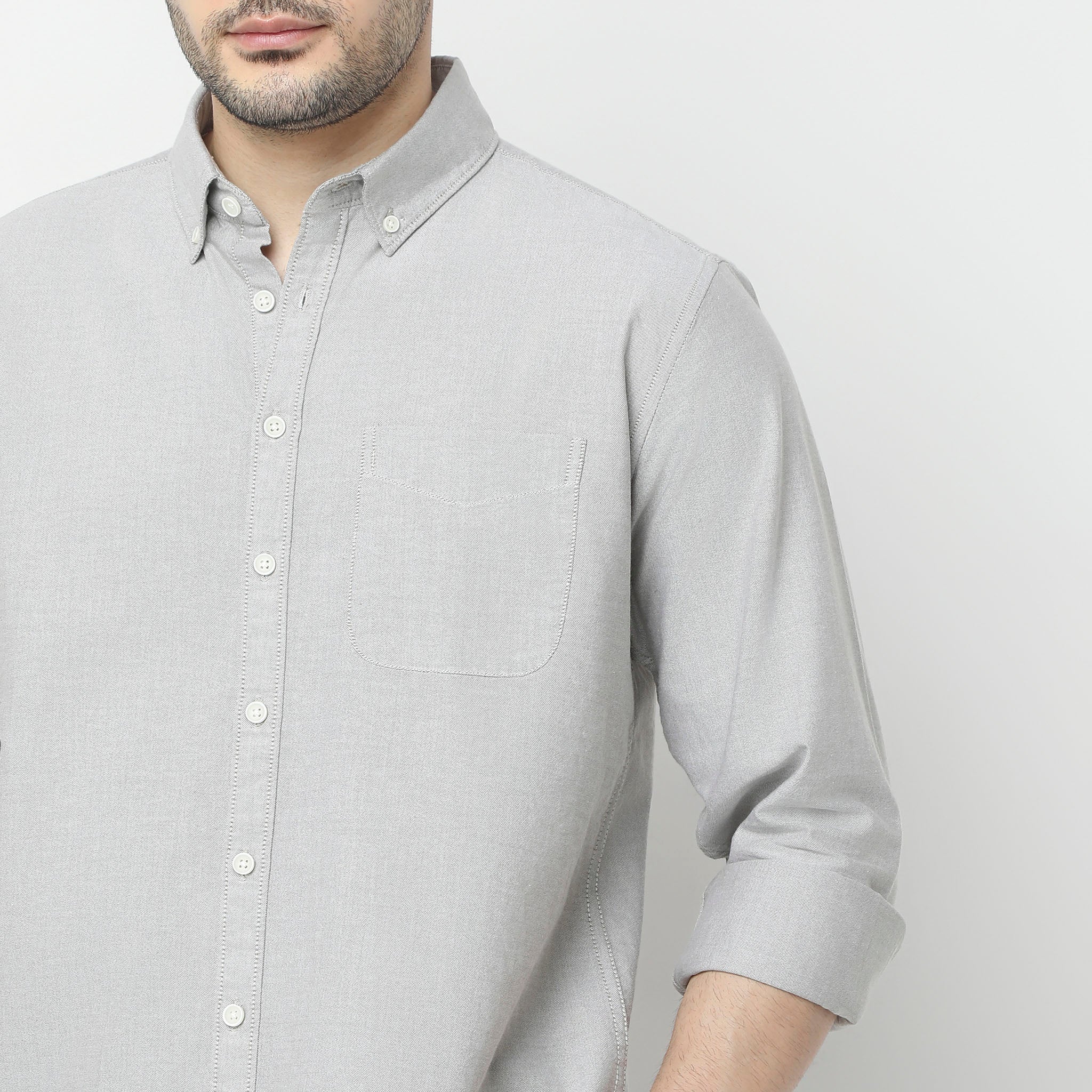 Madison Oxford 100% Cotton - Uber Classic Regular Fit Solid Shirt - Image 4