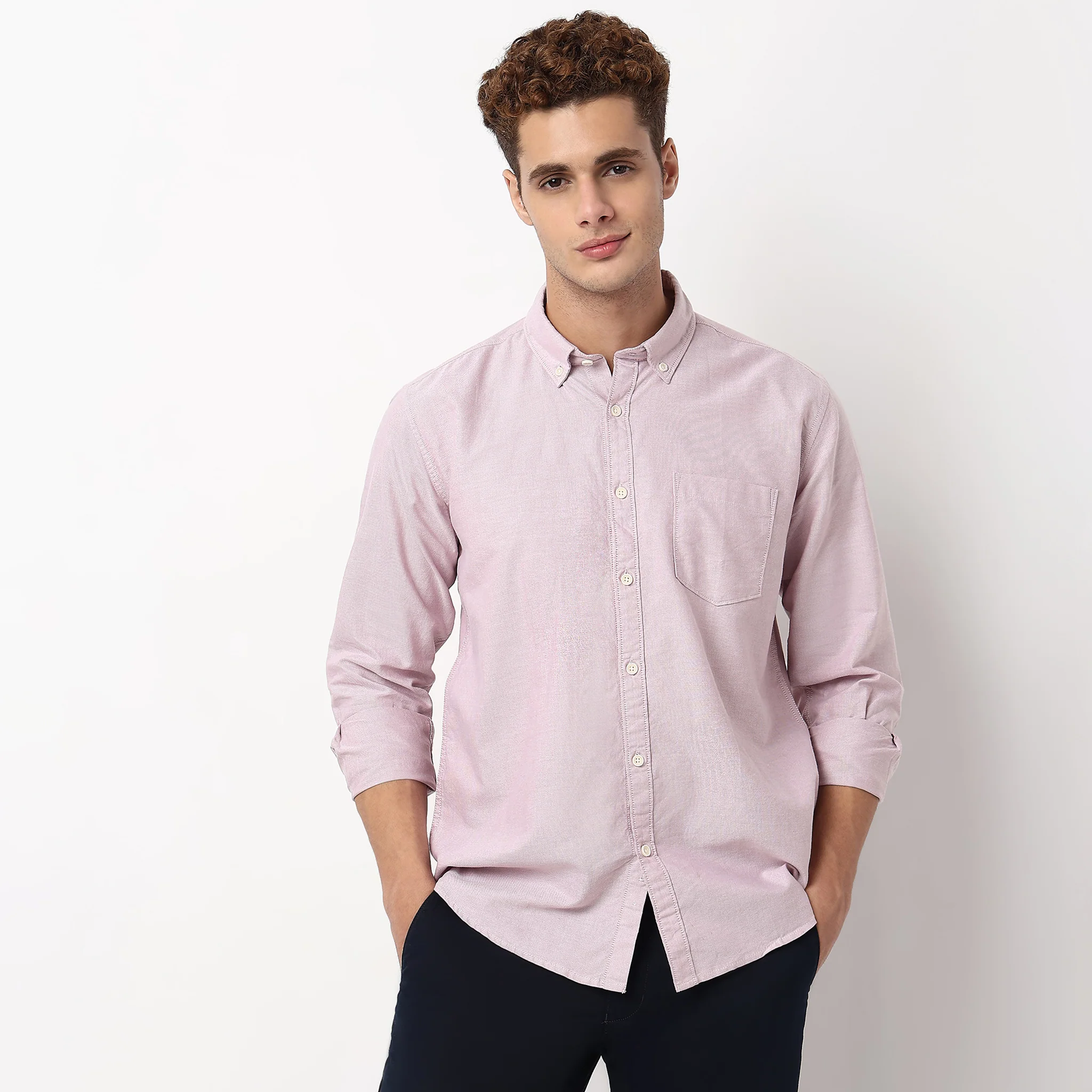Madison Oxford 100% Cotton - Uber Classic Regular Fit Solid Shirt - Image 52