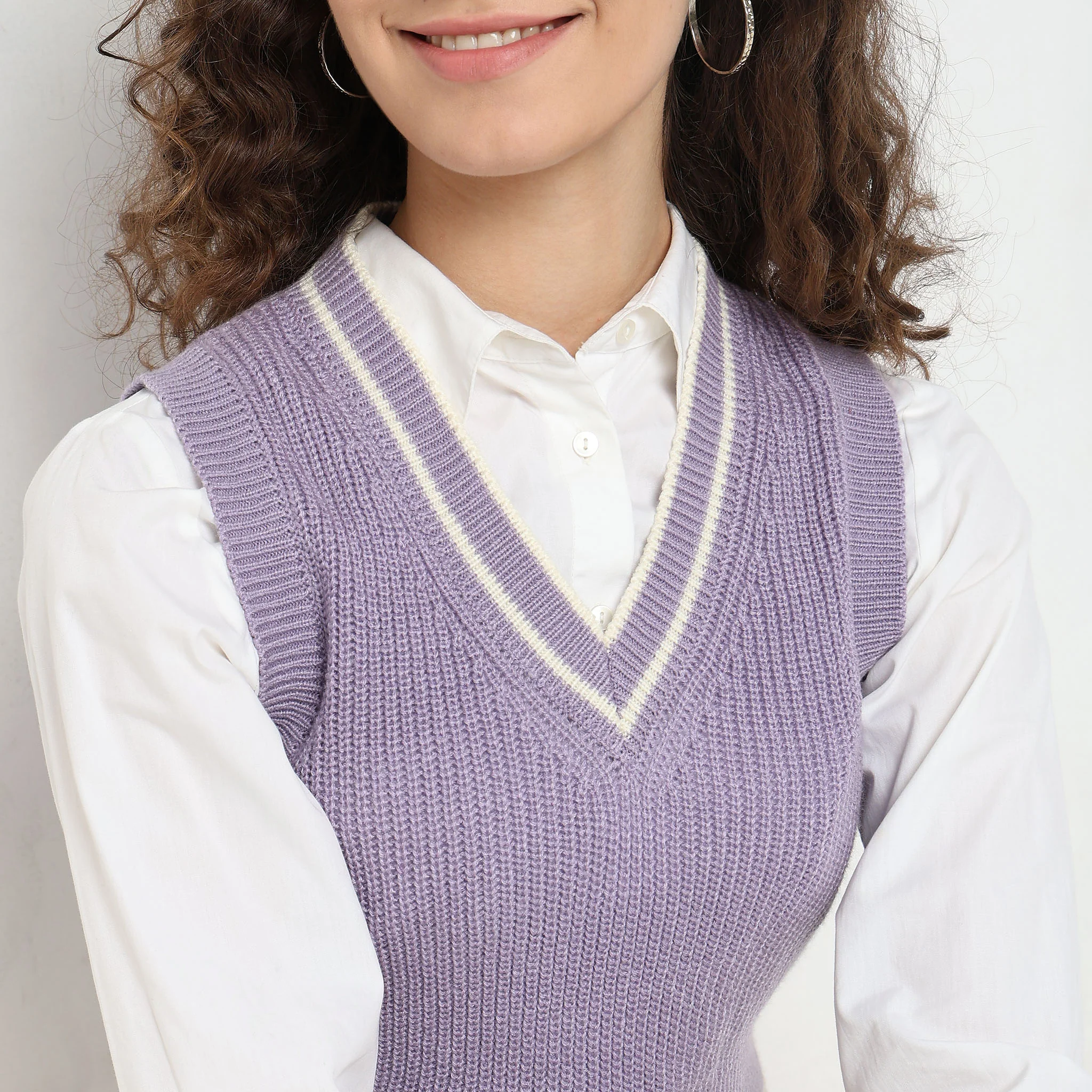 Slim Fit Solid Sweater - Image 4