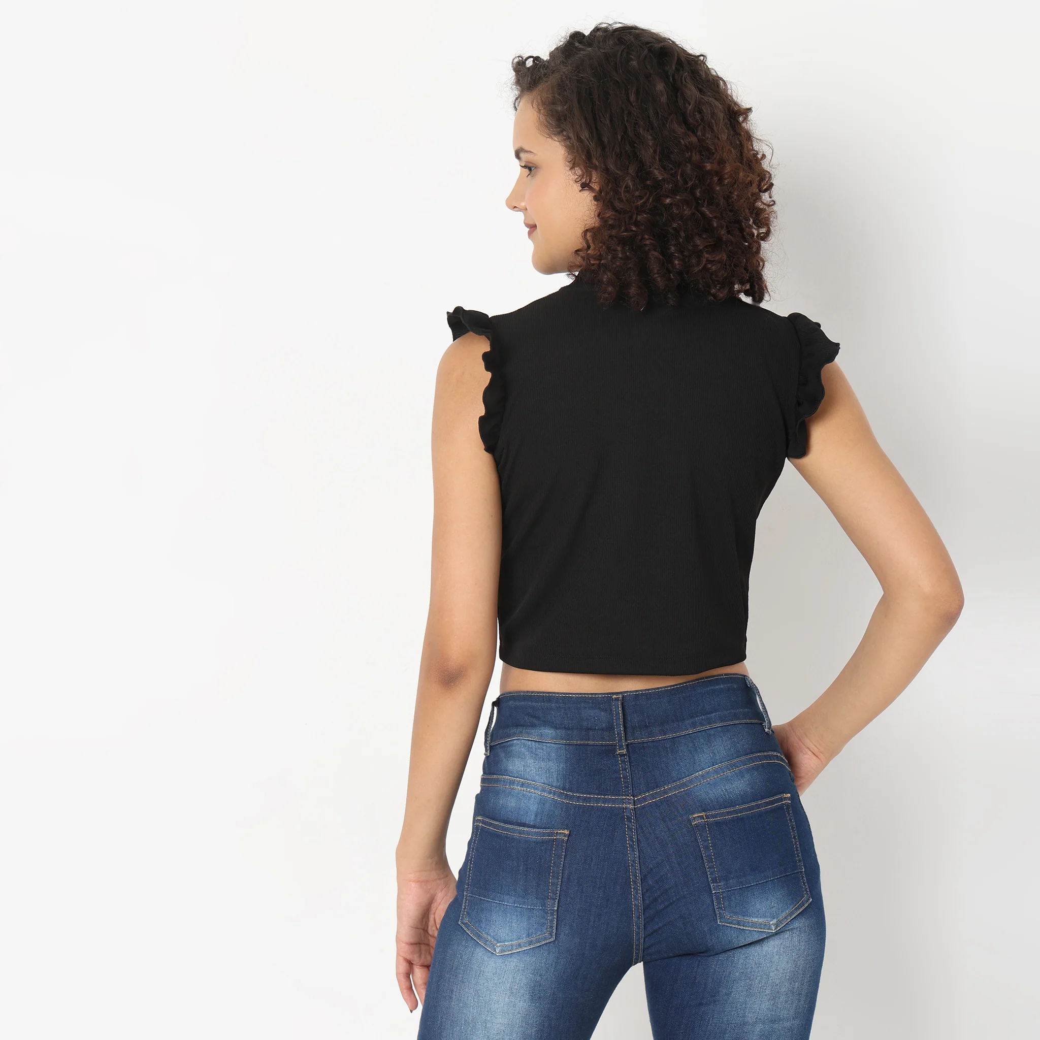 Slim Fit Solid T-Shirt - Image 3