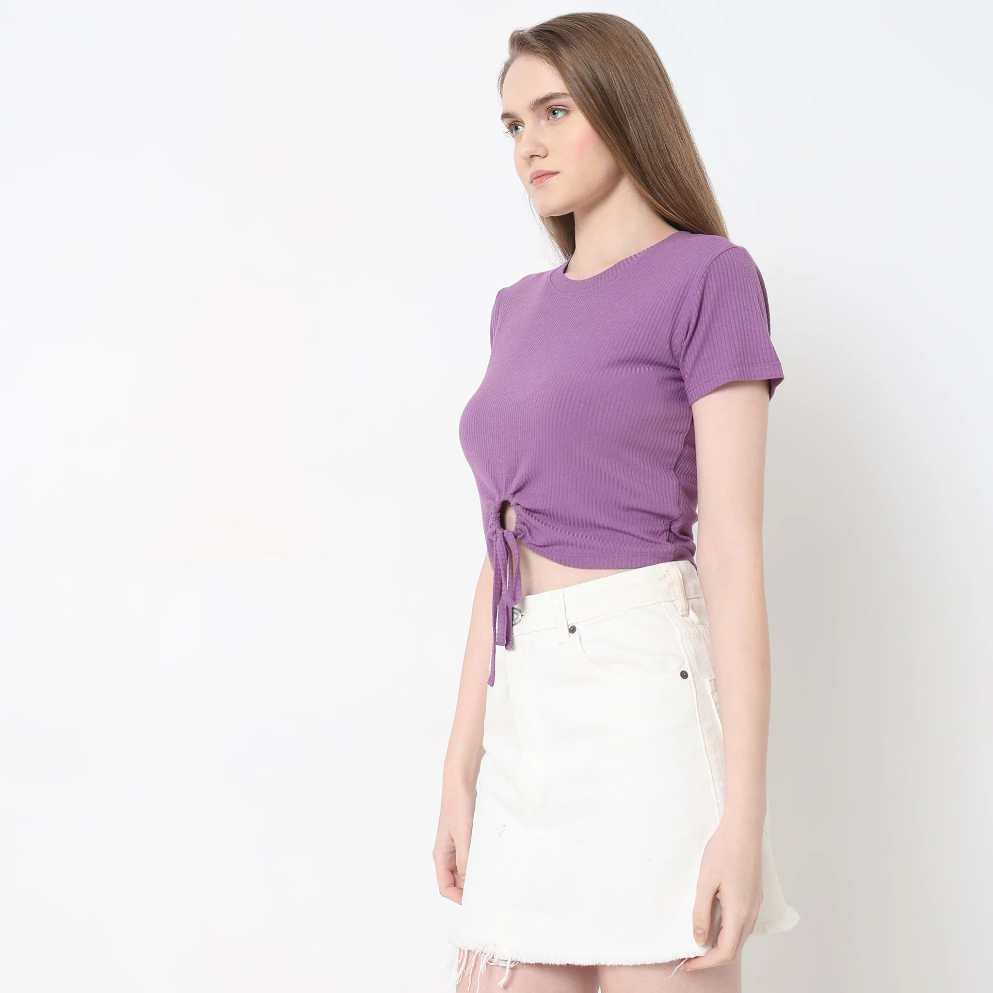 Slim Fit Solid T-Shirt - Image 9
