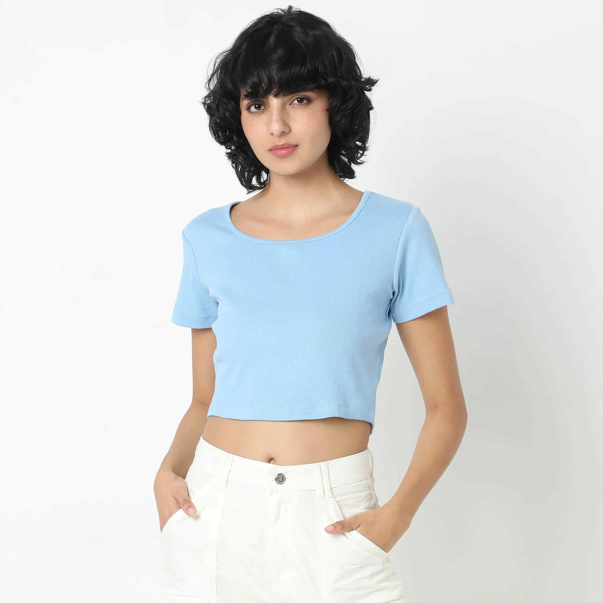 Slim Fit Solid T-Shirt - Image 2