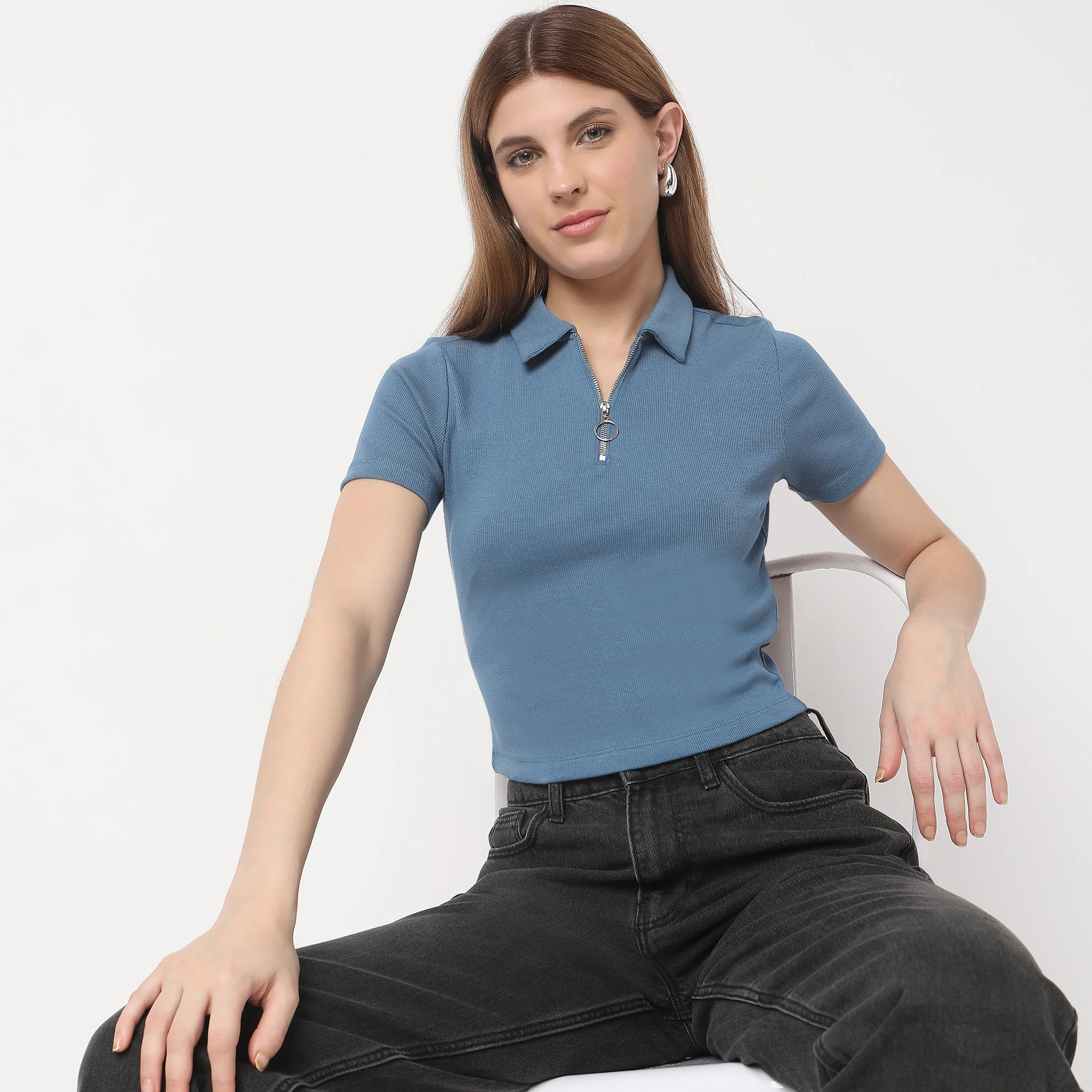Slim Fit Solid T-Shirt - Image 12