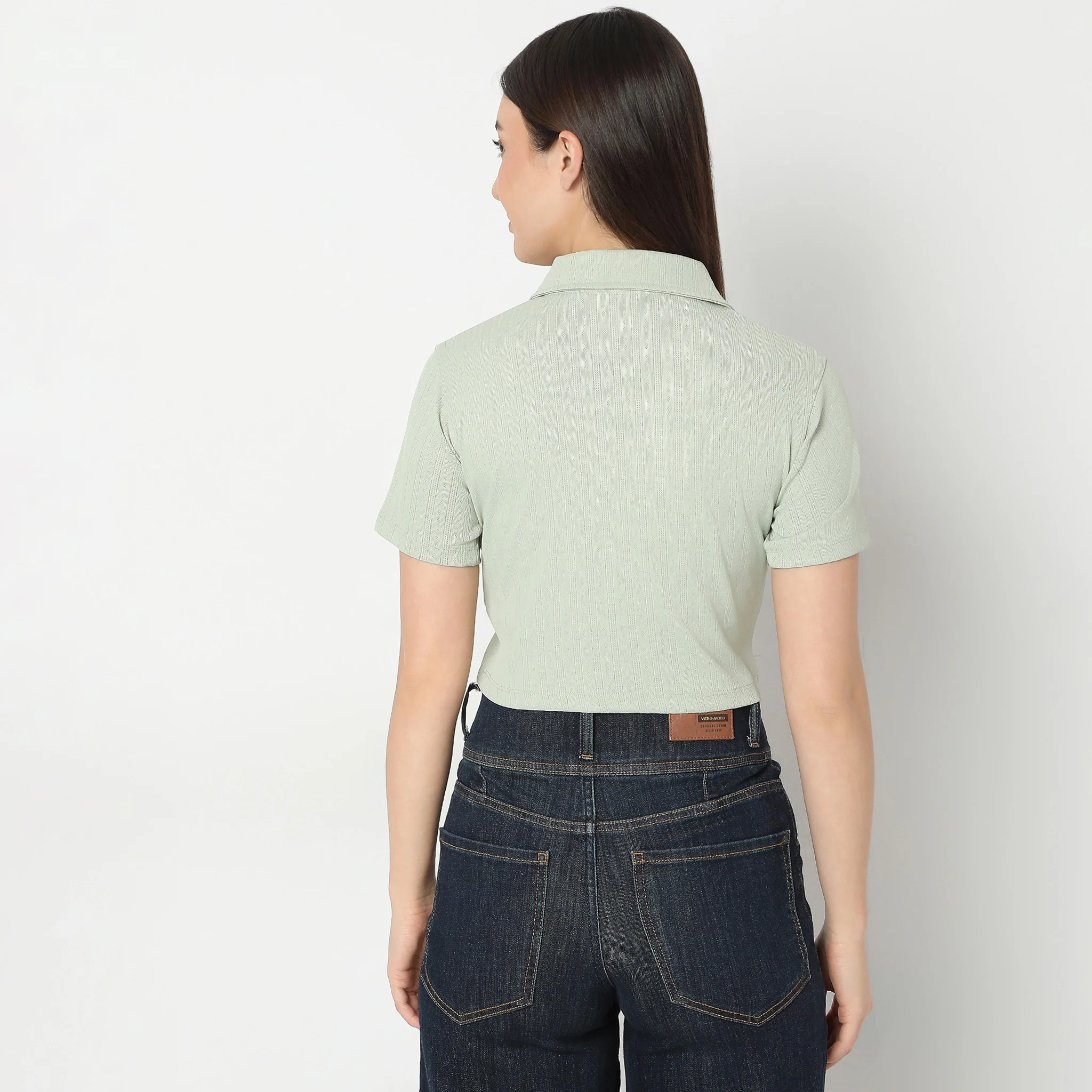 Slim Fit Solid T-Shirt - Image 3