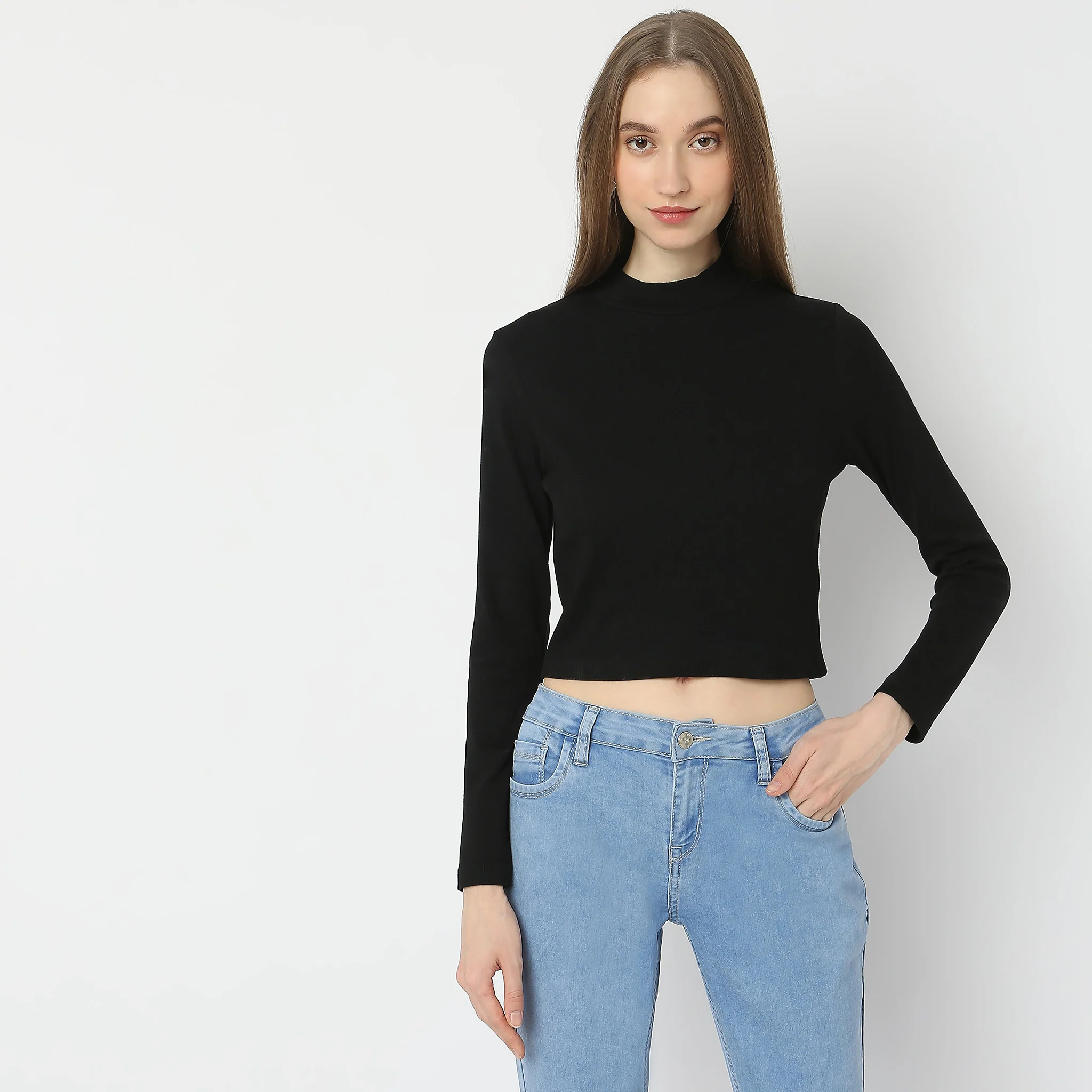 Slim Fit Solid T-Shirt - Image 2