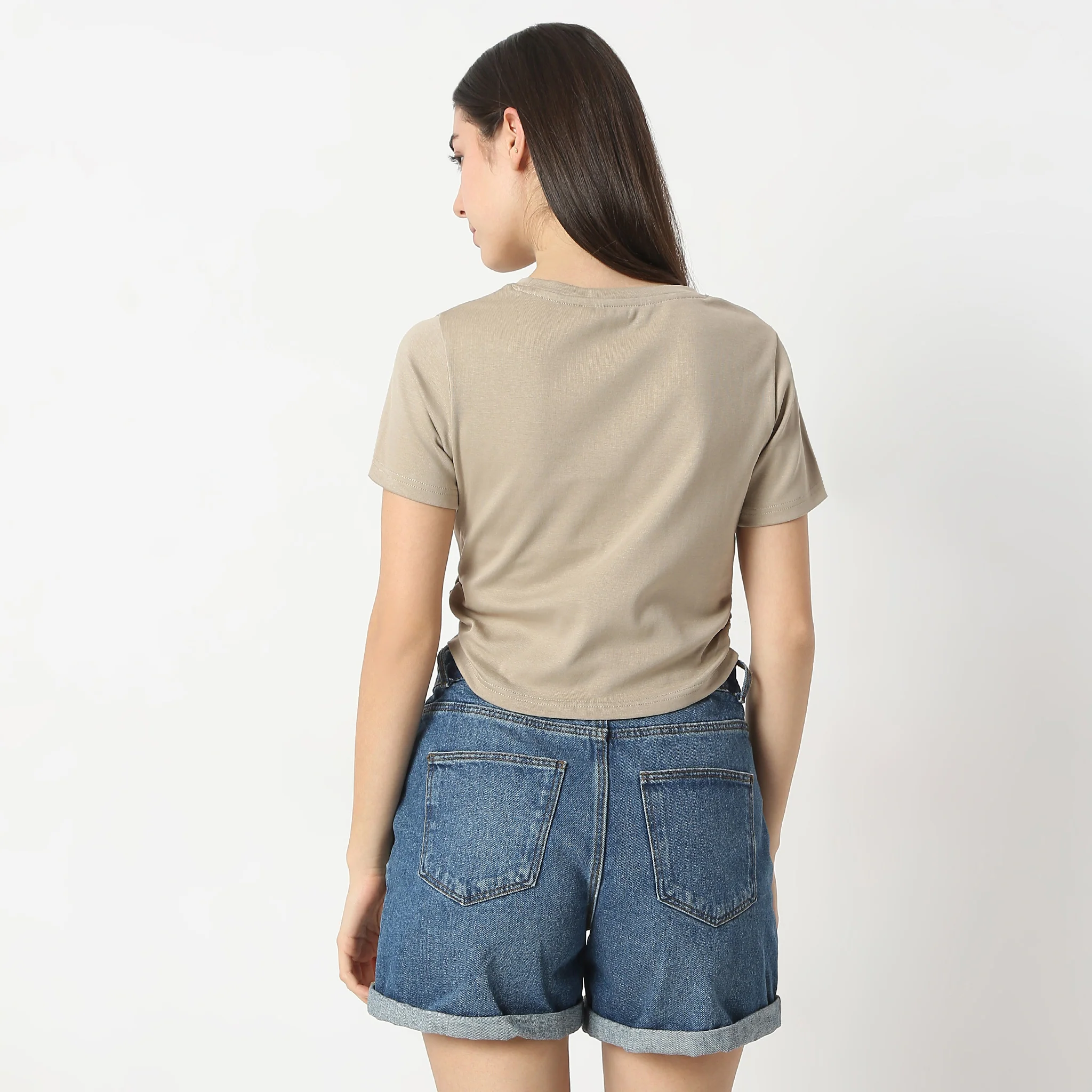 Slim Fit Short Sleeve Crop T-Shirt - Image 13