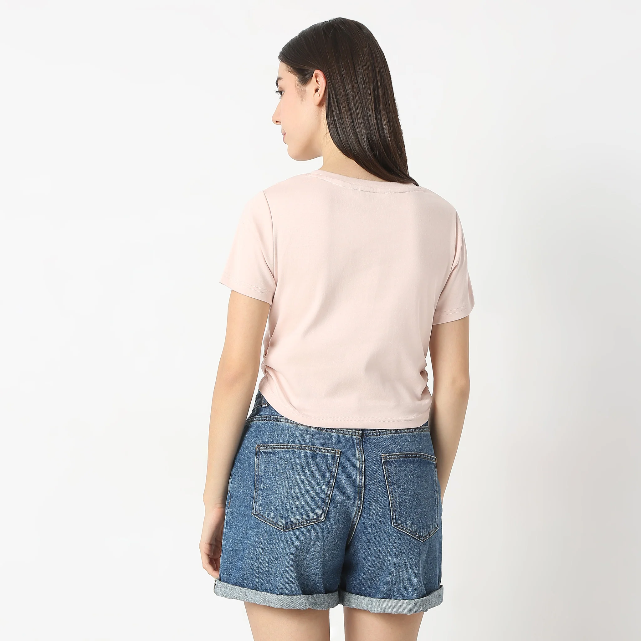 Slim Fit Short Sleeve Crop T-Shirt - Image 8