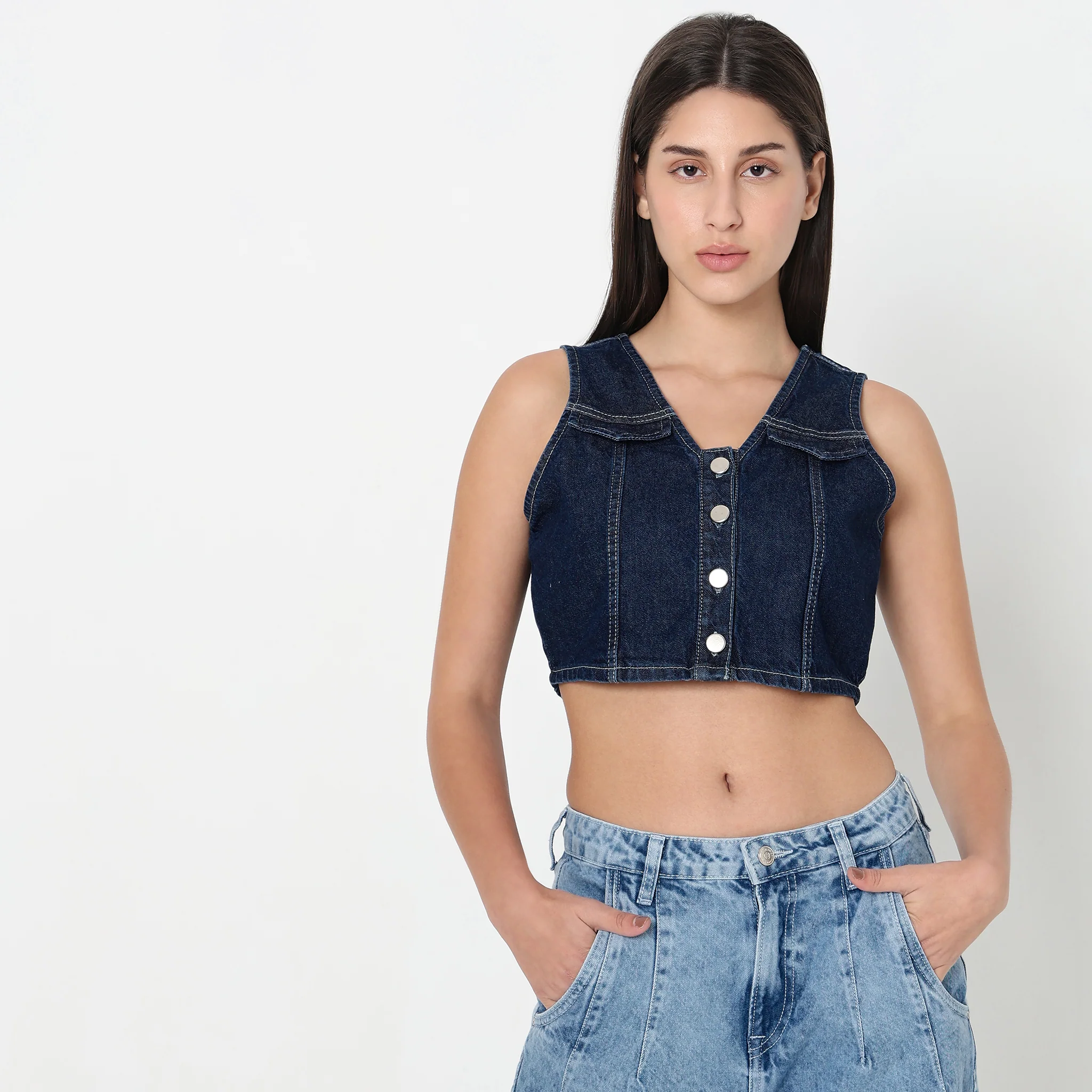 Slim Fit Solid Top - Image 2