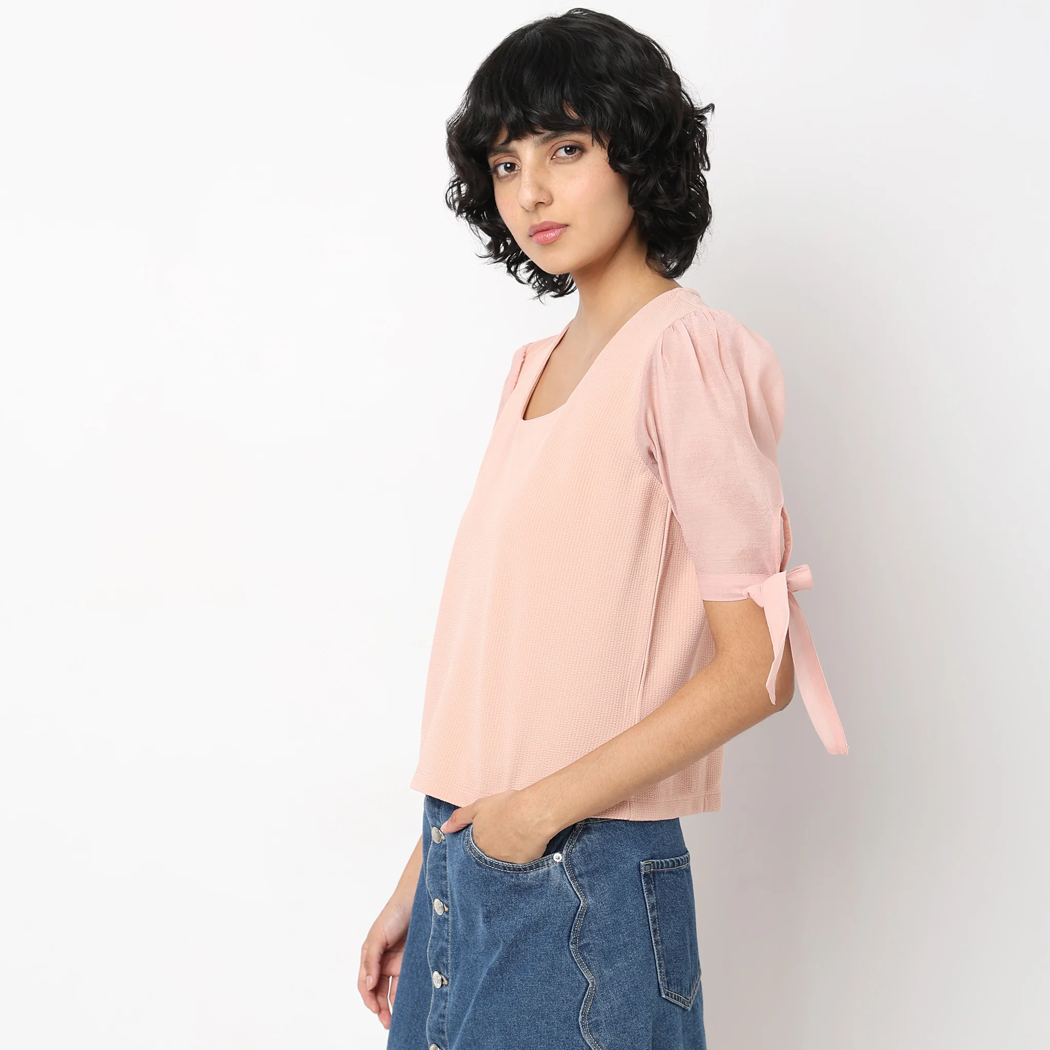 Slim Fit Solid Top - Image 5