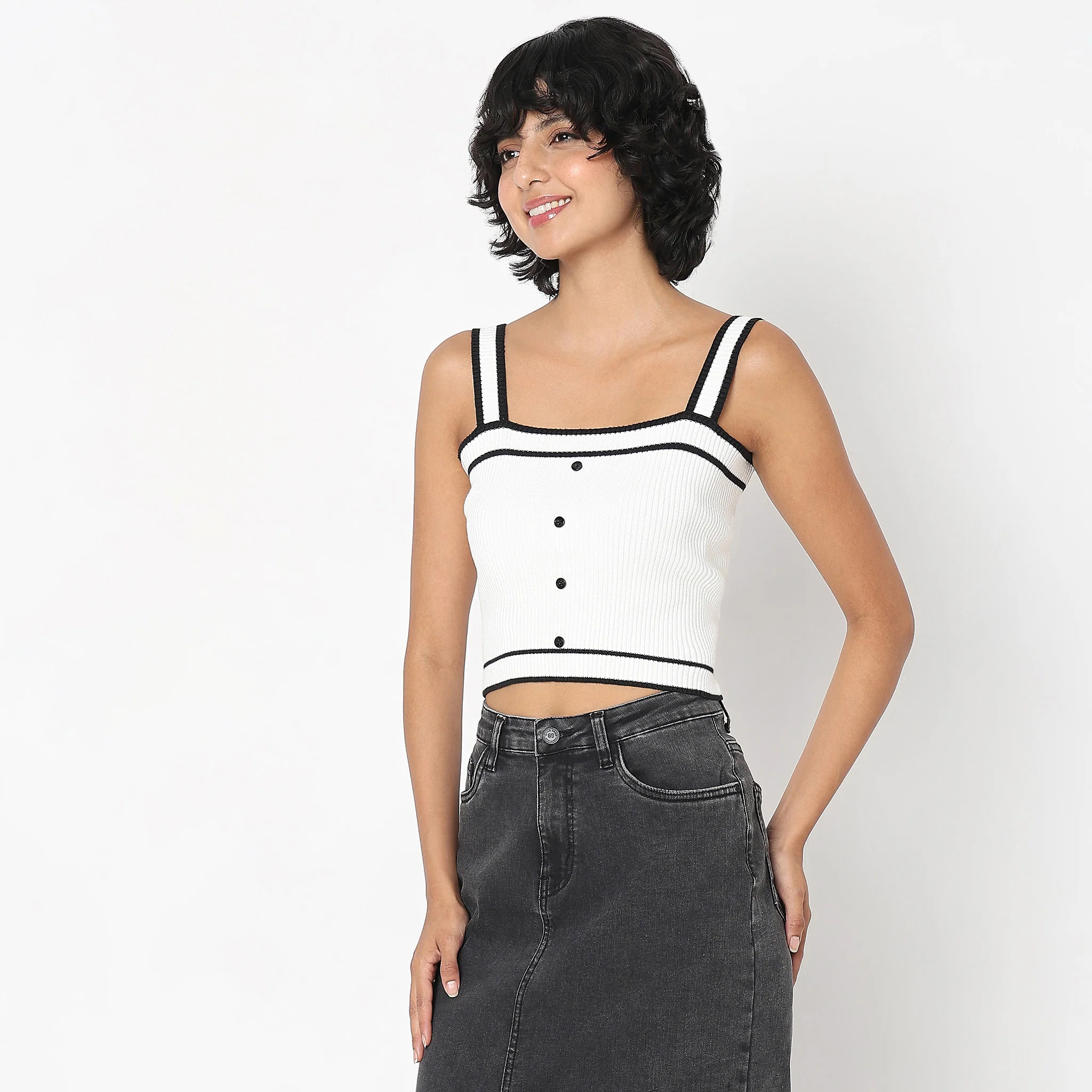 Slim Fit Solid Top - Image 3