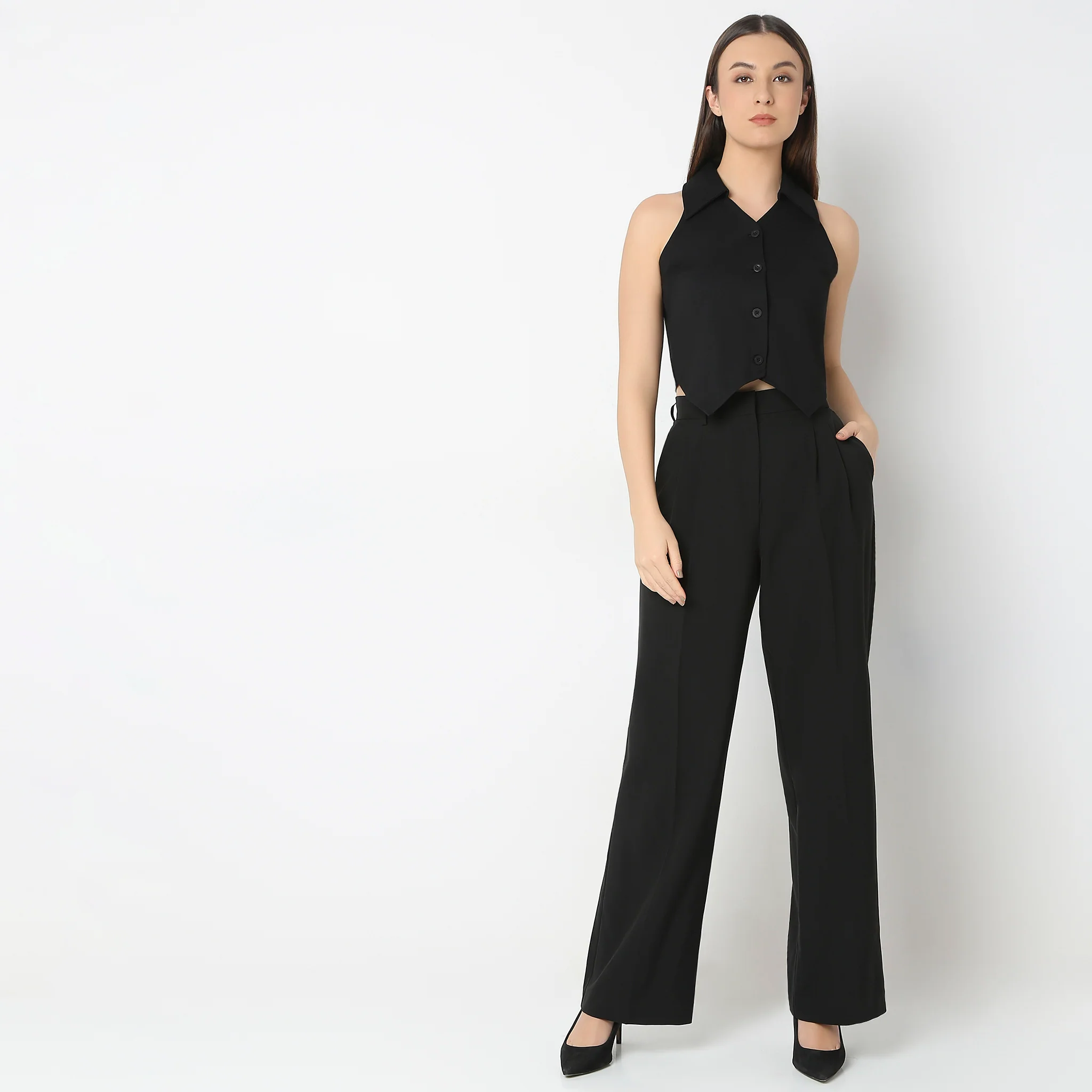 Slim Fit Solid Top - Image 2