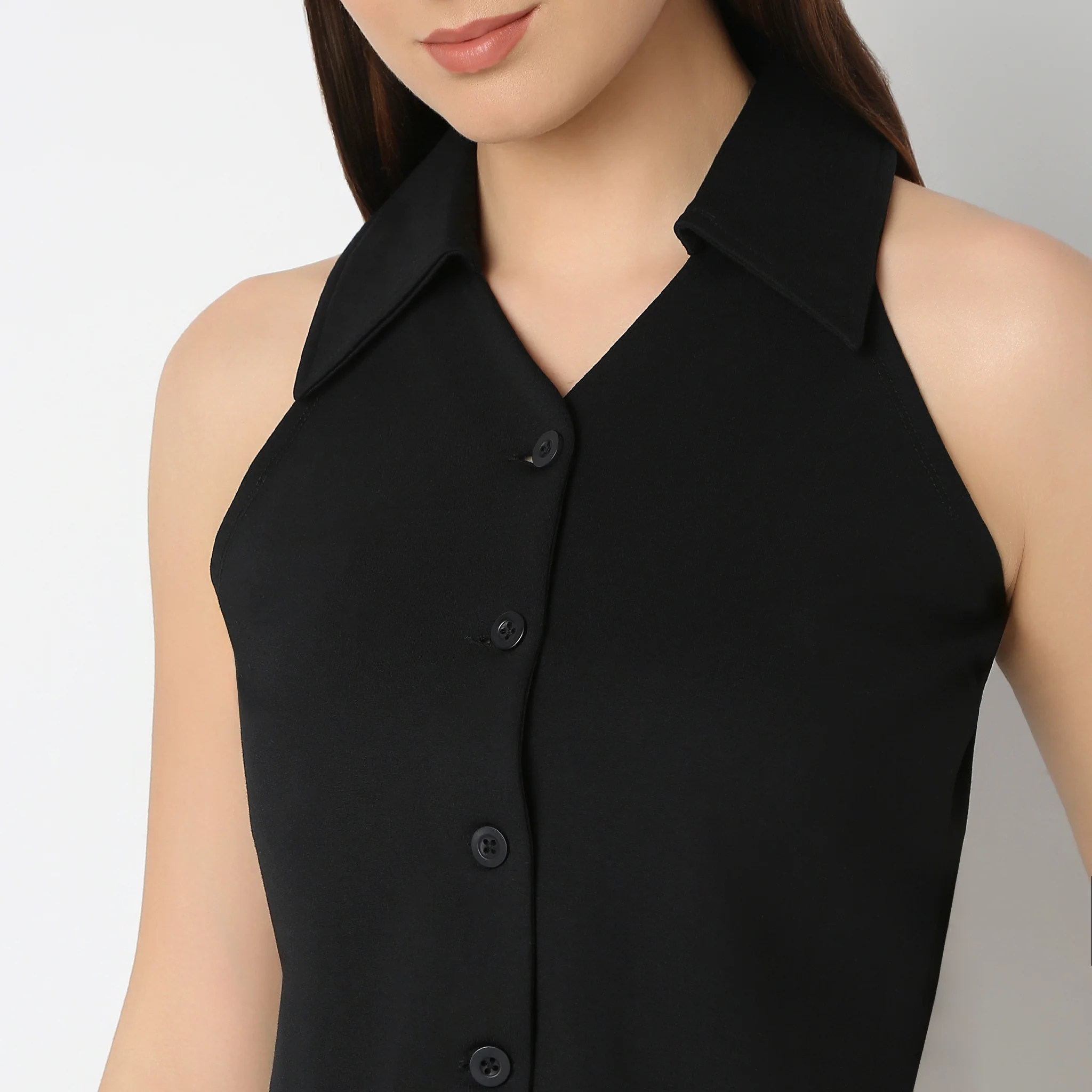 Slim Fit Solid Top - Image 4