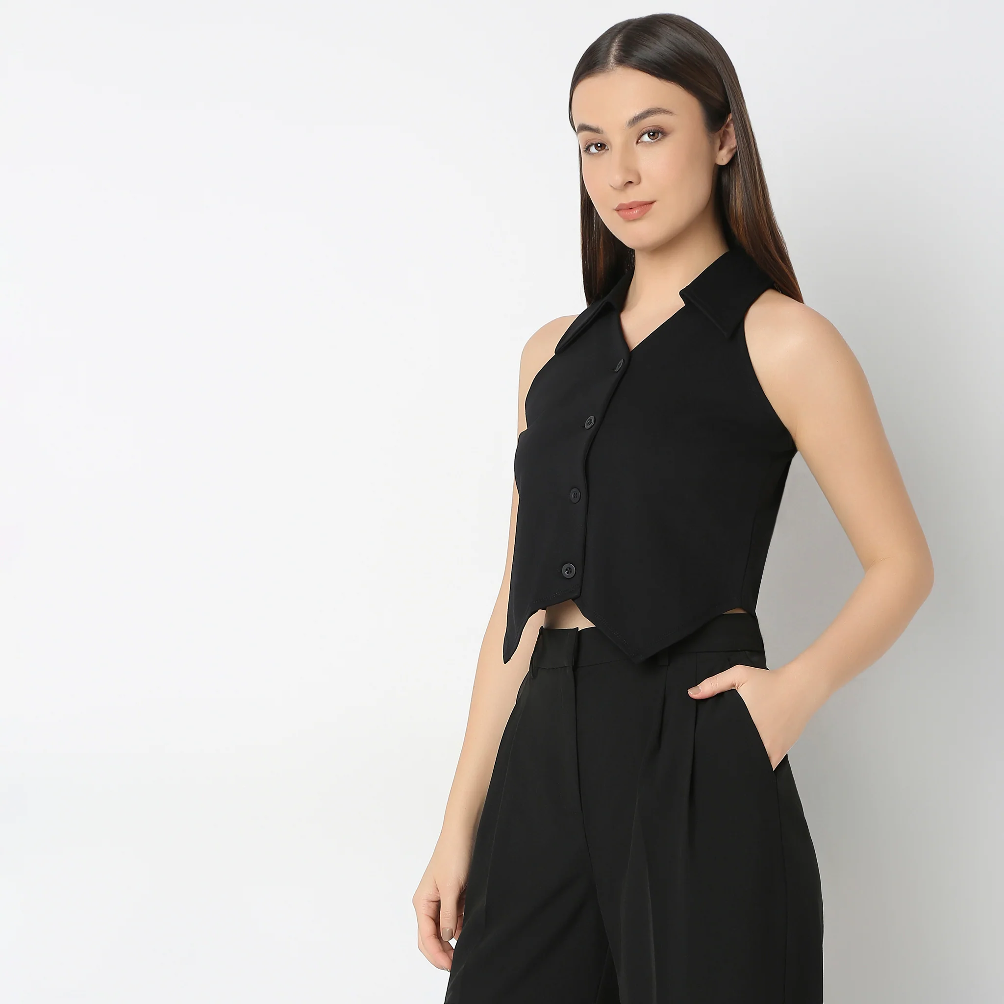 Slim Fit Solid Top - Image 5