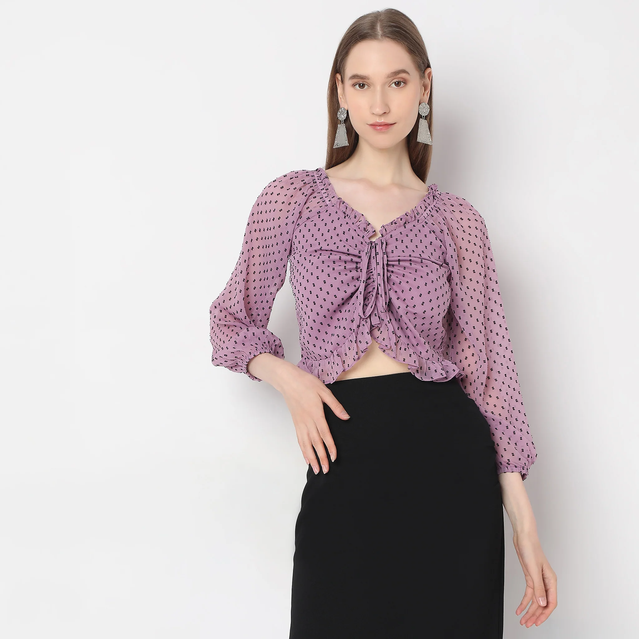 Slim Fit Solid Top - Image 2