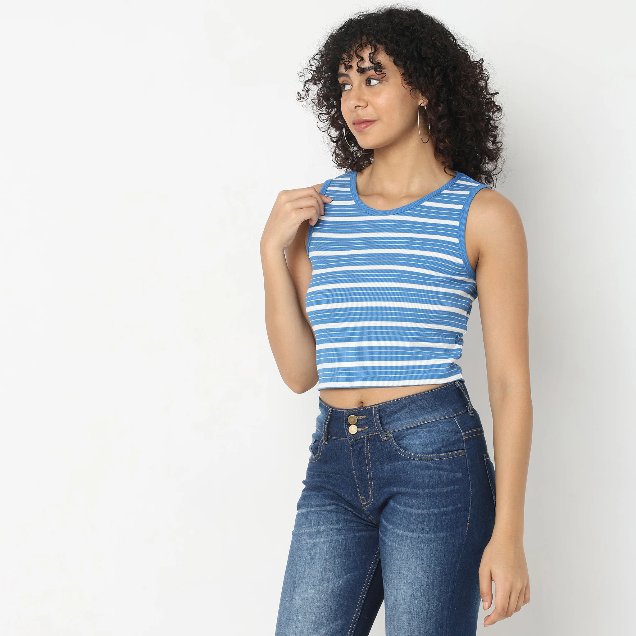 Slim Fit Striped Tank Top - Image 10