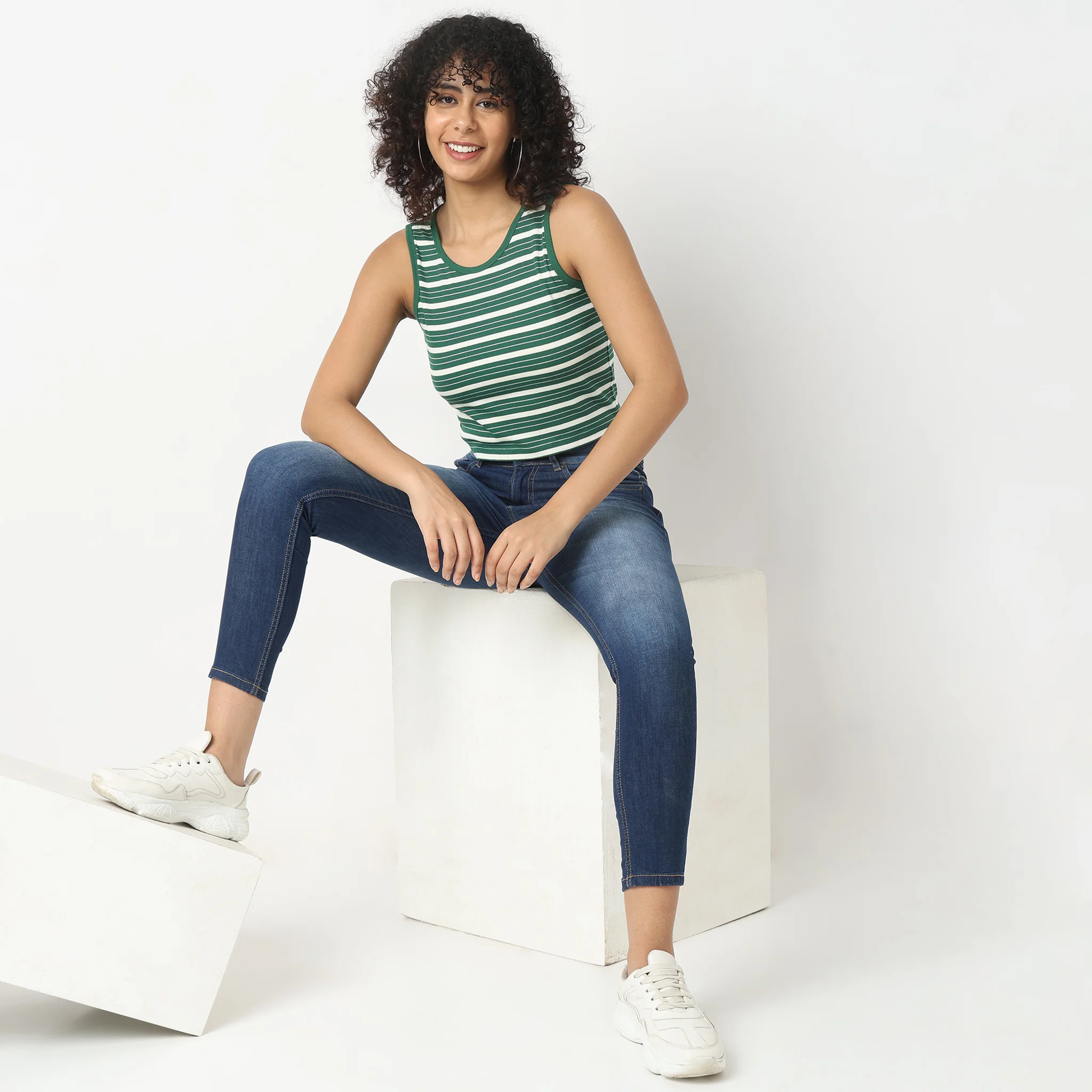 Slim Fit Striped Tank Top - Image 11