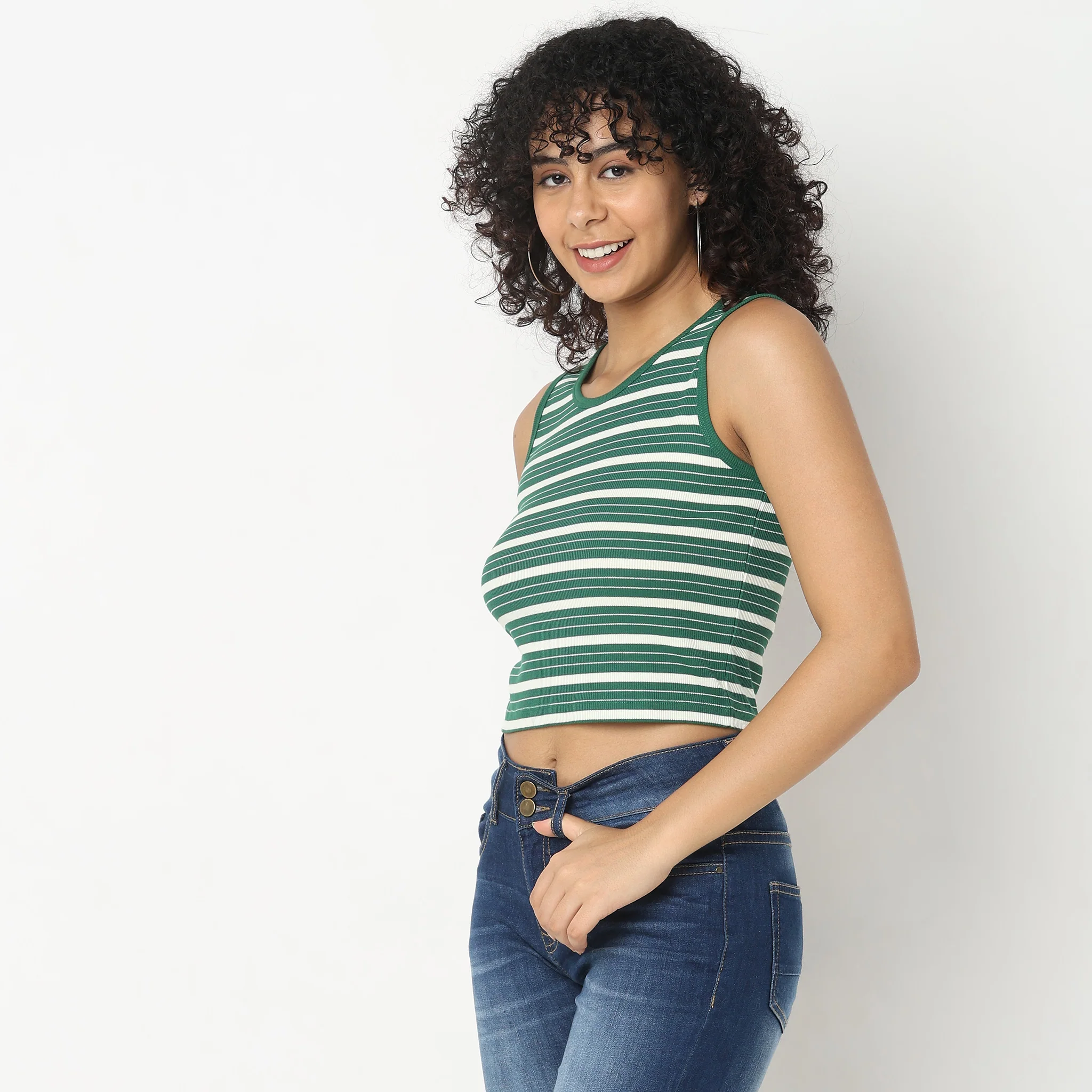Slim Fit Striped Tank Top - Image 13