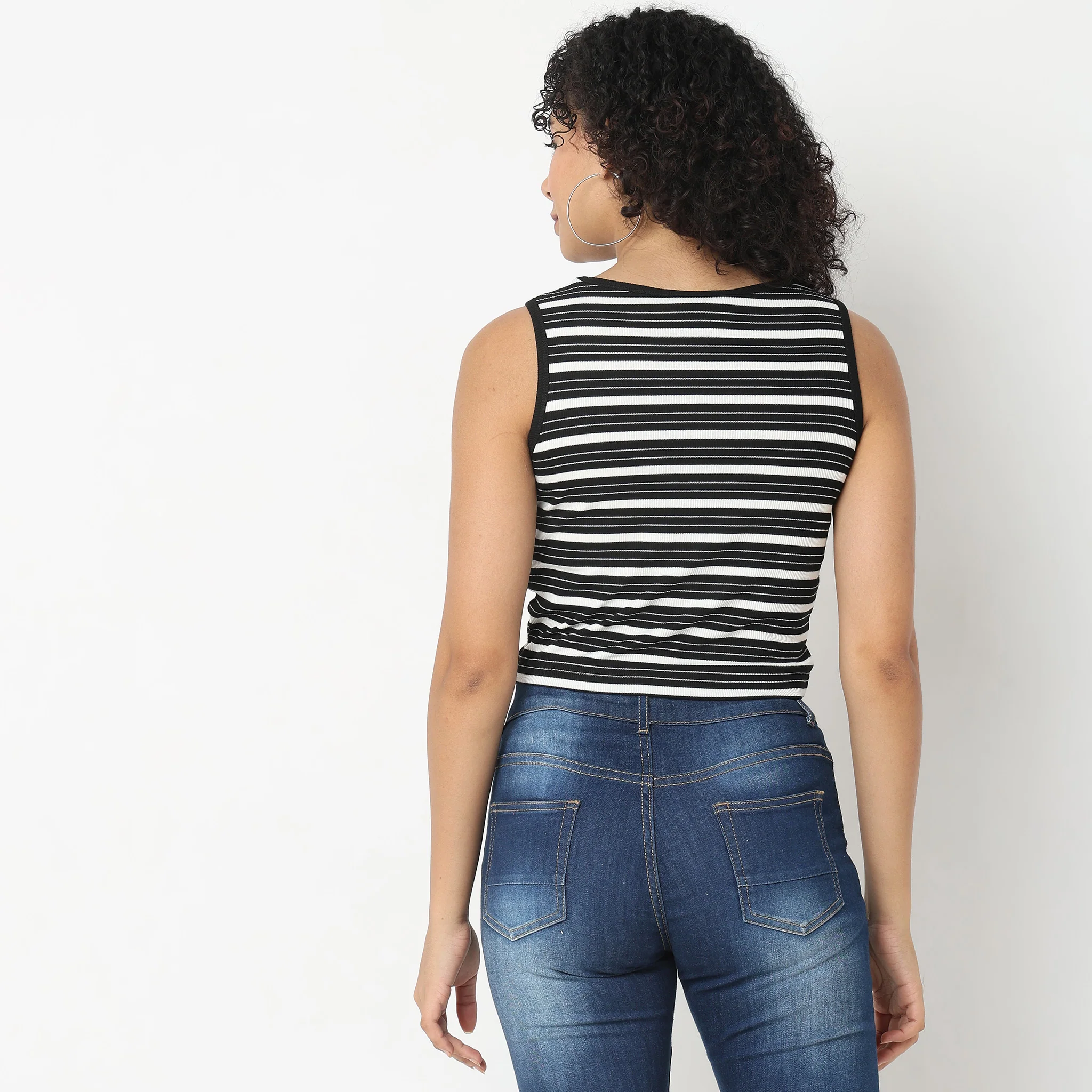 Slim Fit Striped Tank Top - Image 3